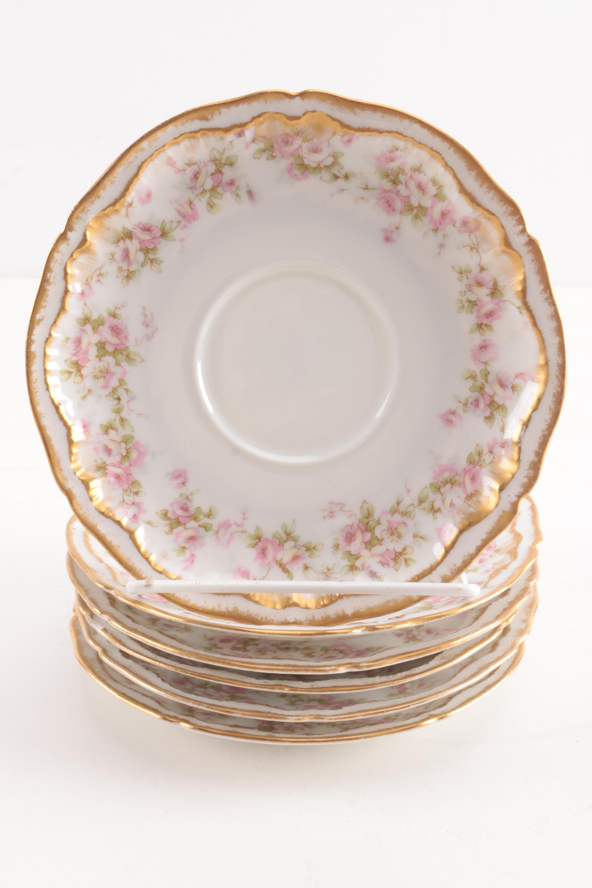 Theodore Haviland Limoges Porcelain Pink Floral Tableware