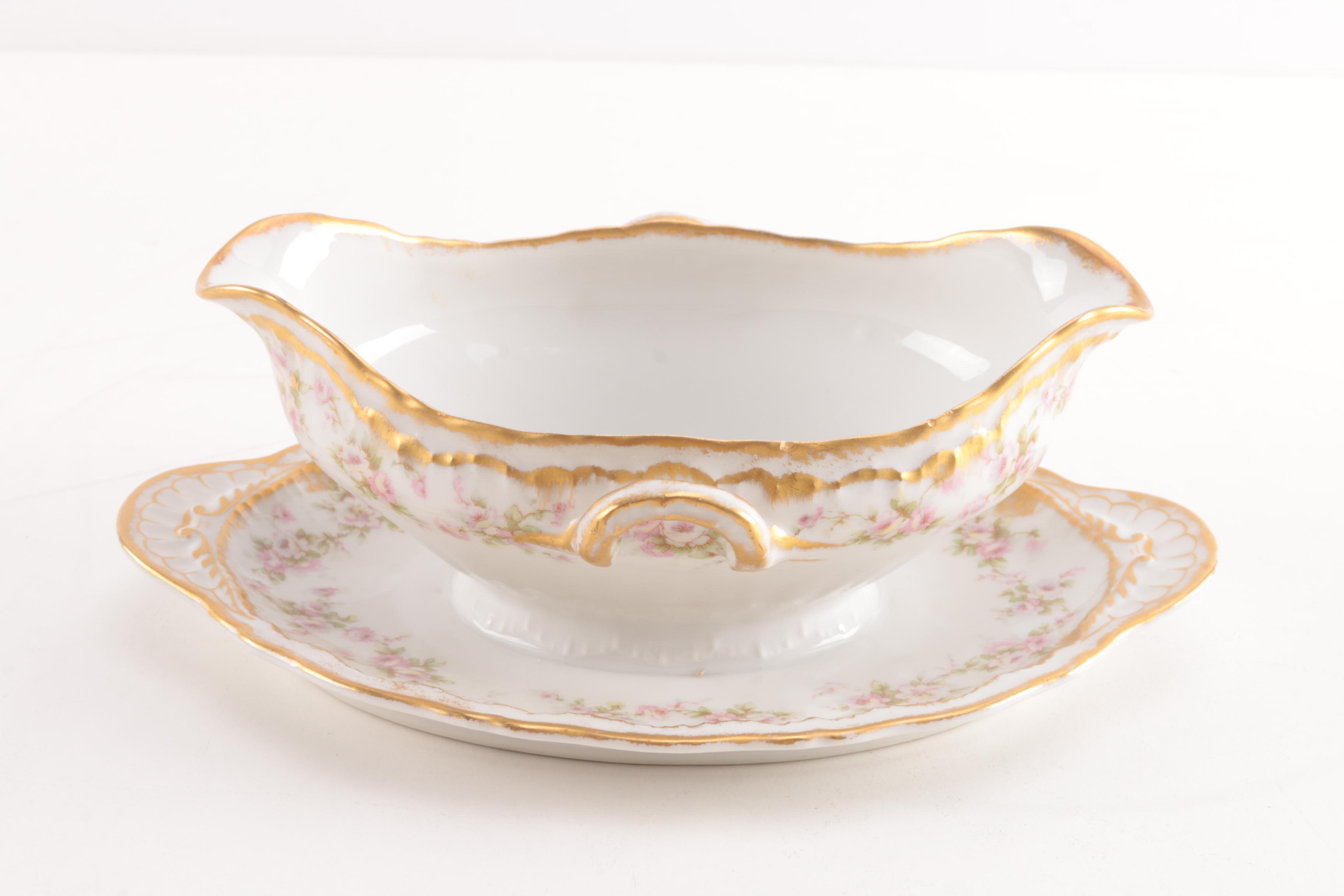 Theodore Haviland Limoges Porcelain Pink Floral Tableware