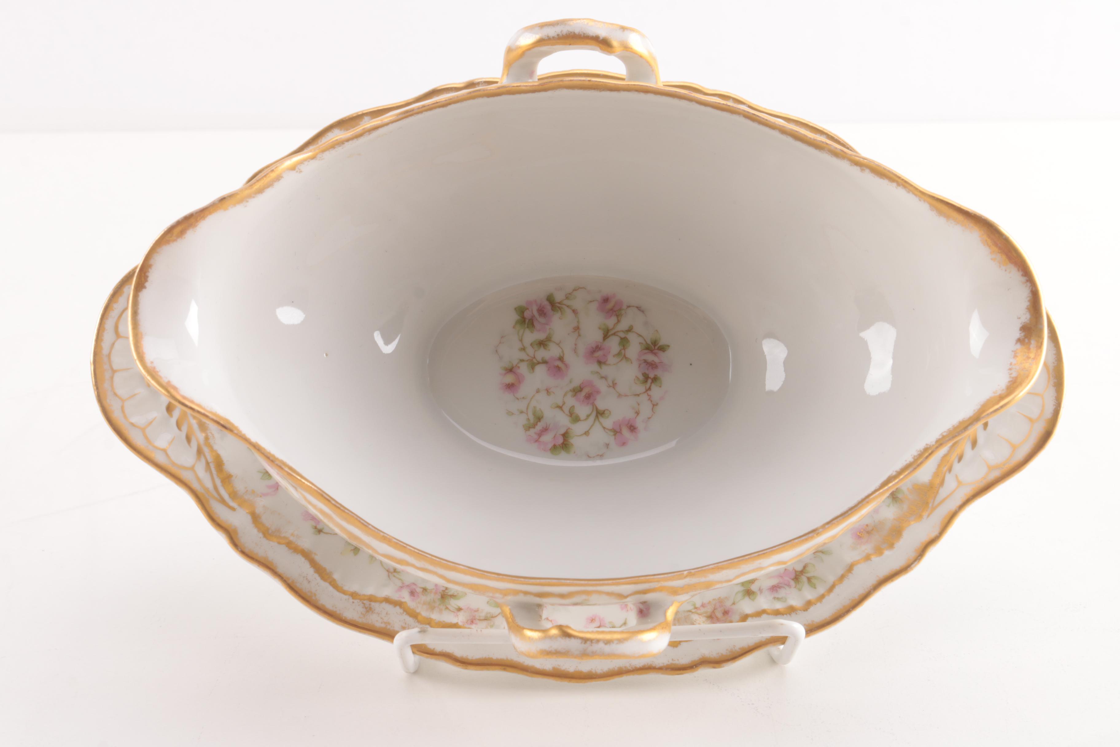 Theodore Haviland Limoges Porcelain Pink Floral Tableware