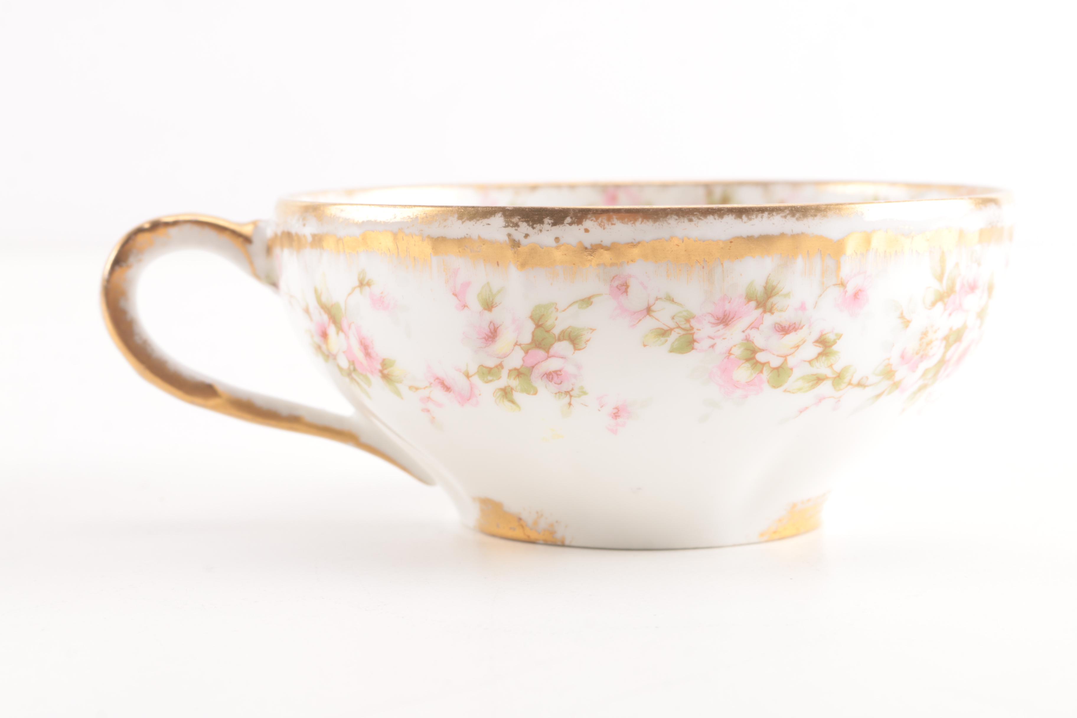 Theodore Haviland Limoges Porcelain Pink Floral Tableware