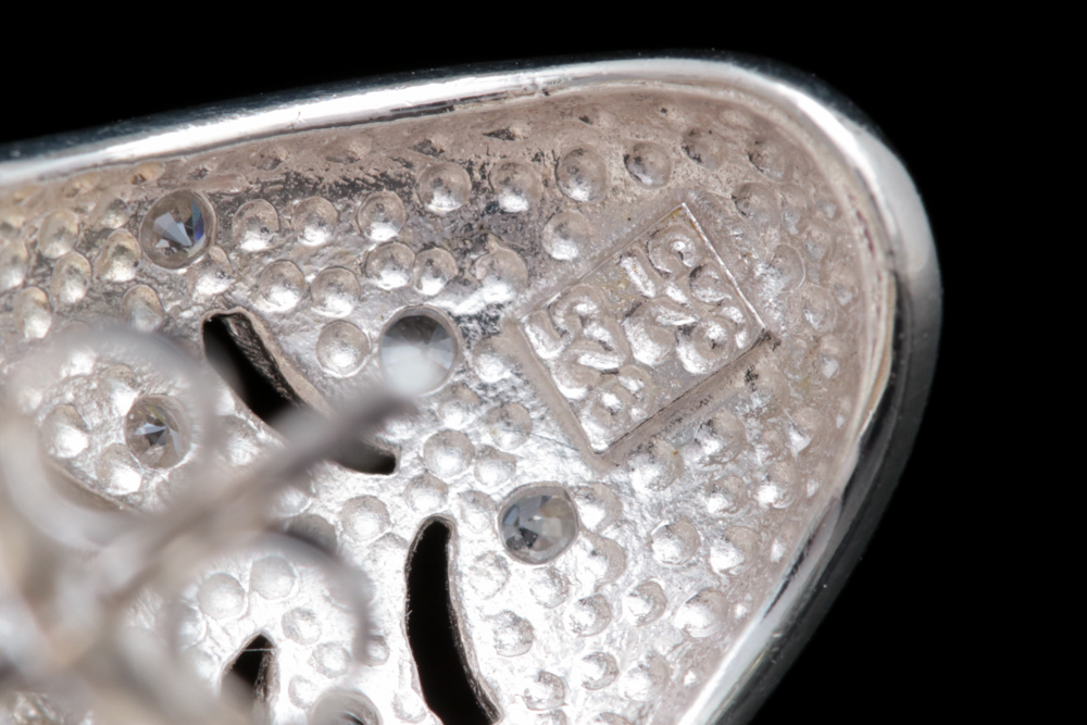 Sterling Silver, Rhodolite and White Zircon Earrings