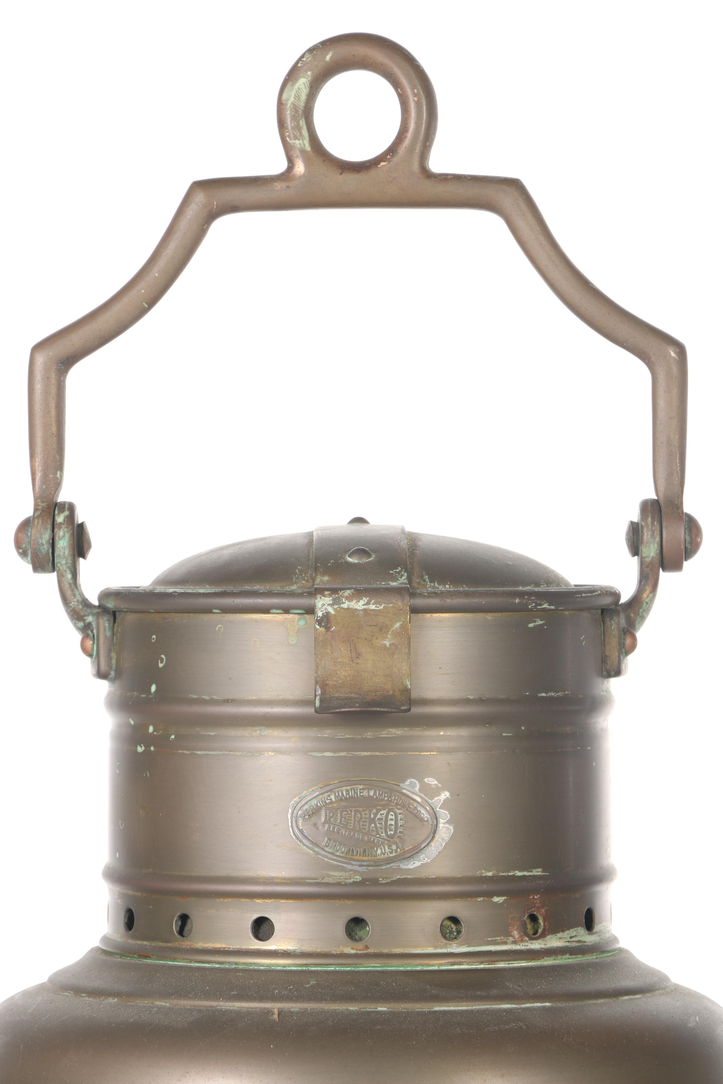 Vintage Brass Perkins "Perko" Marine Lantern