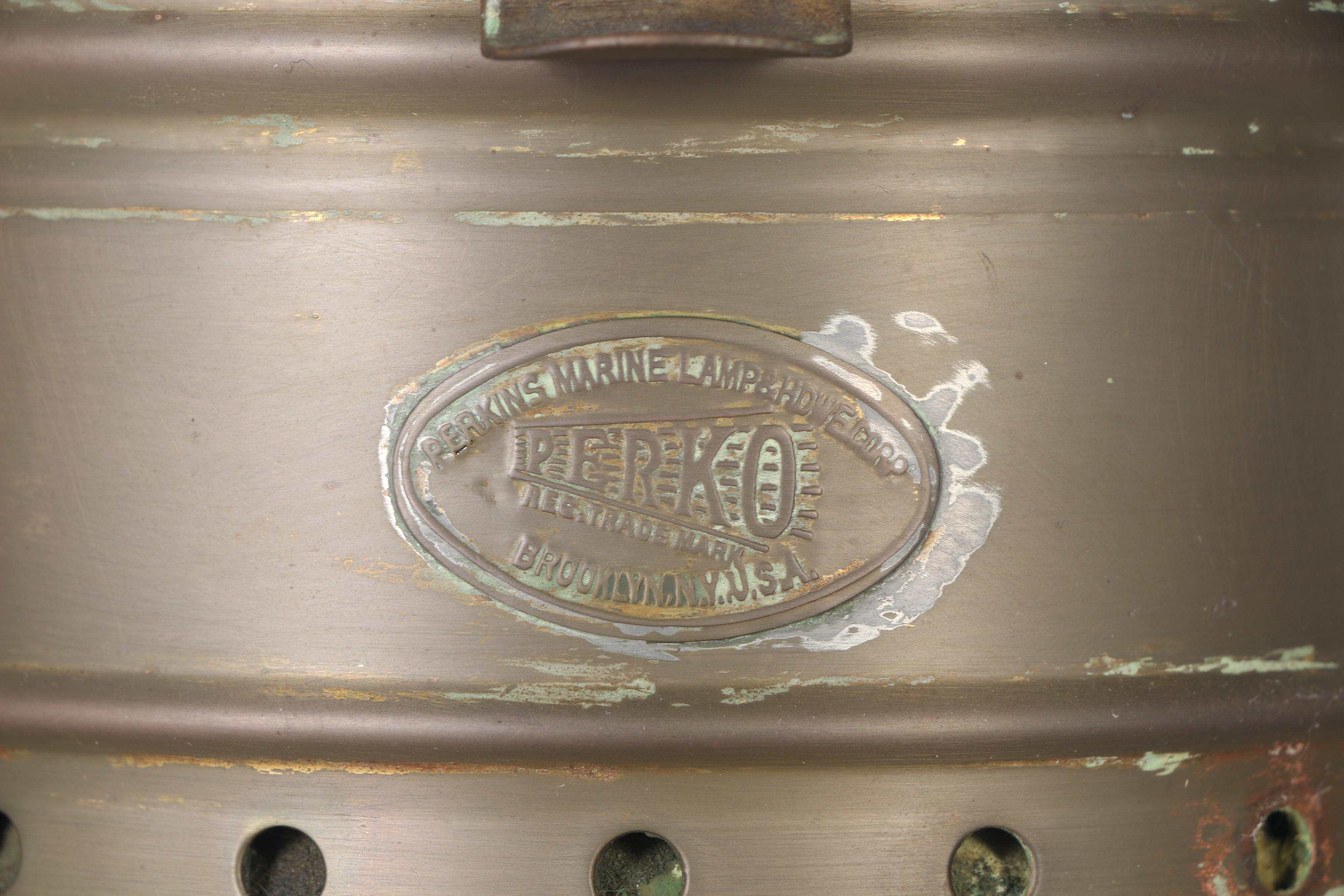 Vintage Brass Perkins "Perko" Marine Lantern