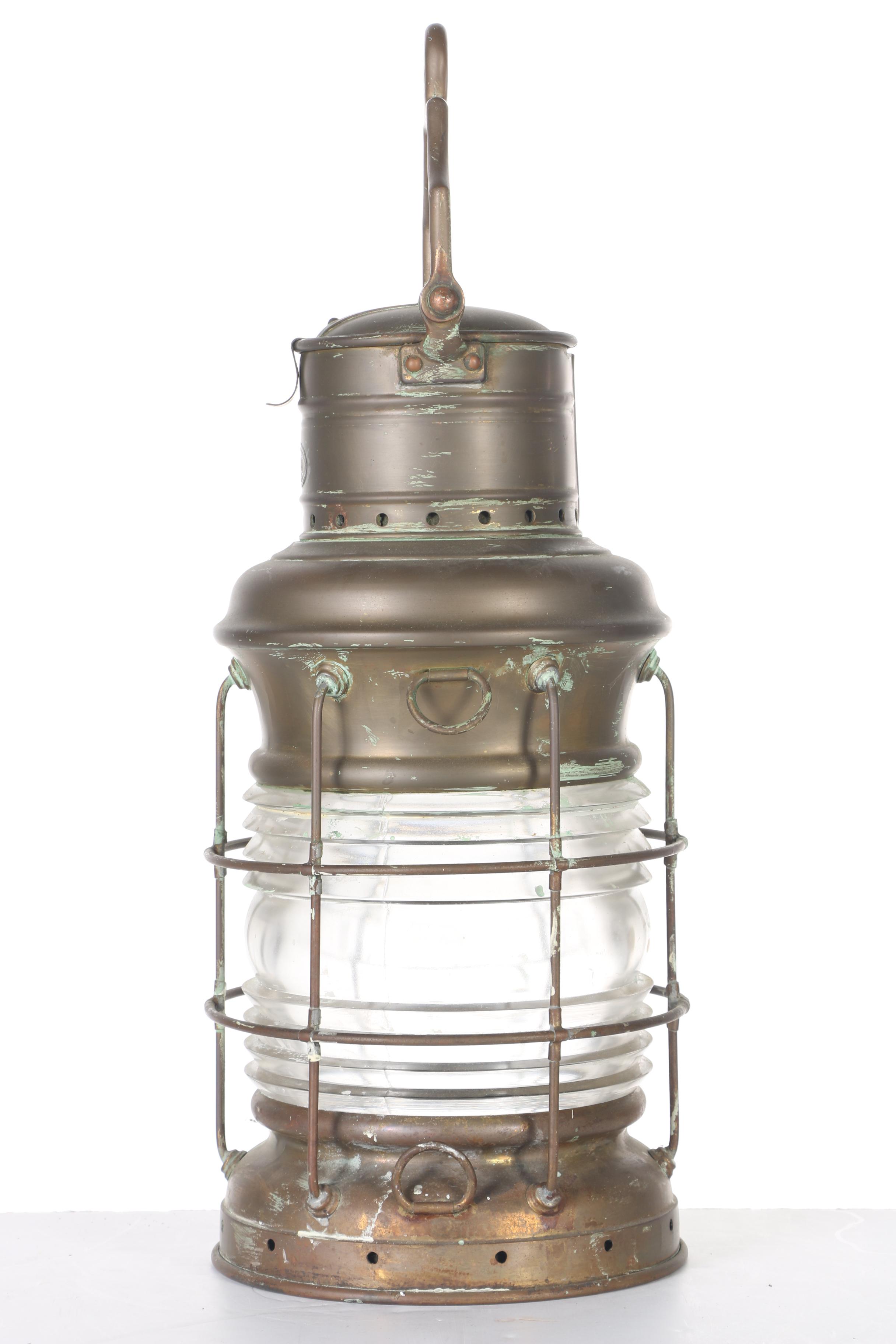 Vintage Brass Perkins "Perko" Marine Lantern