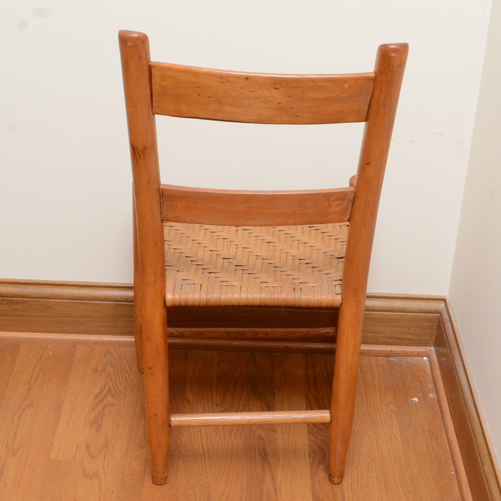 Three Vintage Wooden Ladderback Chairs