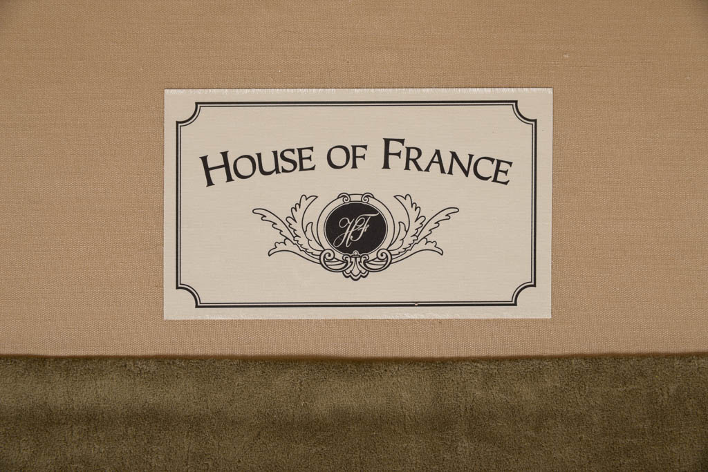 House of France Sage Green Velvet Sofa
