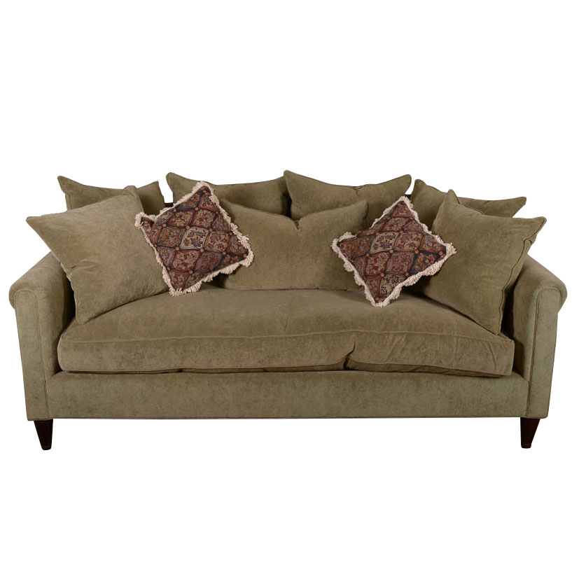 House of France Sage Green Velvet Sofa