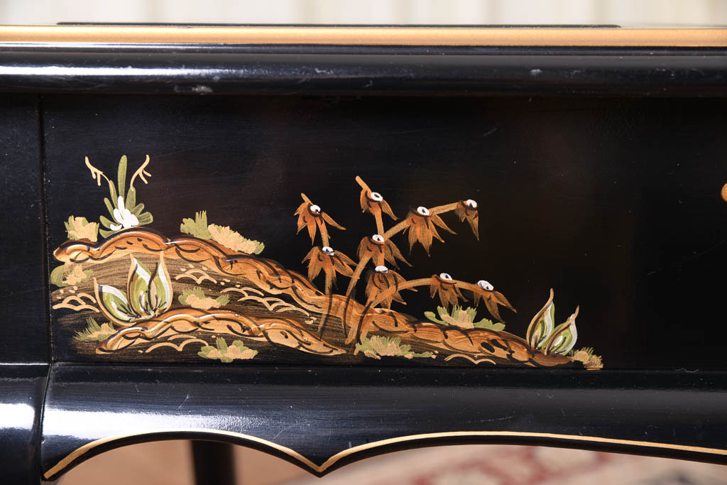 Jasper Cabinet Black Lacquered Writing Desk