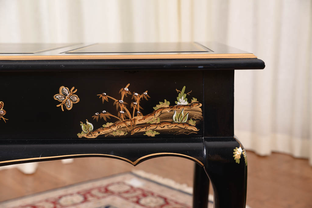 Jasper Cabinet Black Lacquered Writing Desk