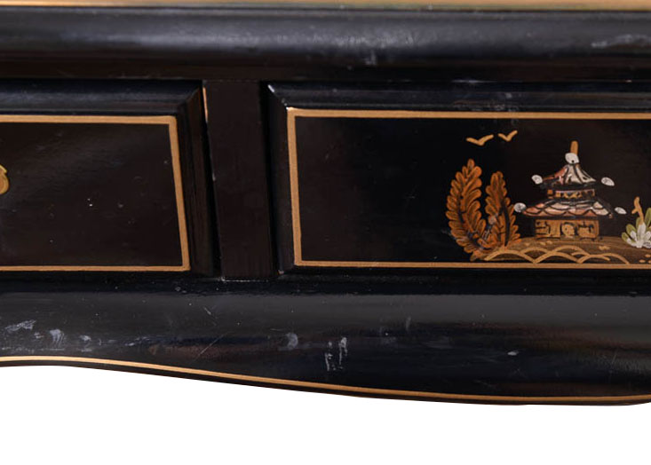 Jasper Cabinet Black Lacquered Writing Desk