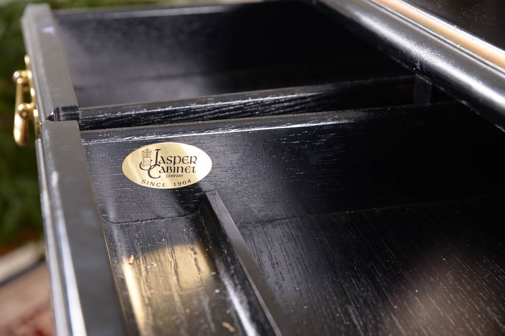 Jasper Cabinet Black Lacquered Writing Desk