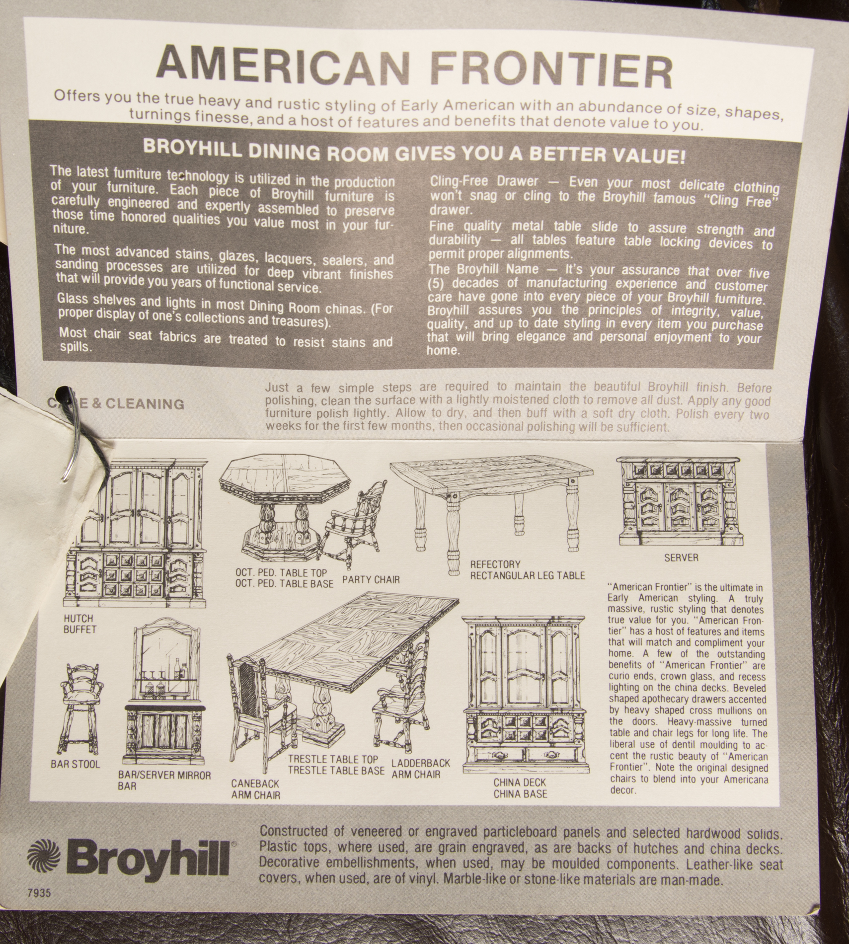Broyhill "American Frontier" Bar with Stools