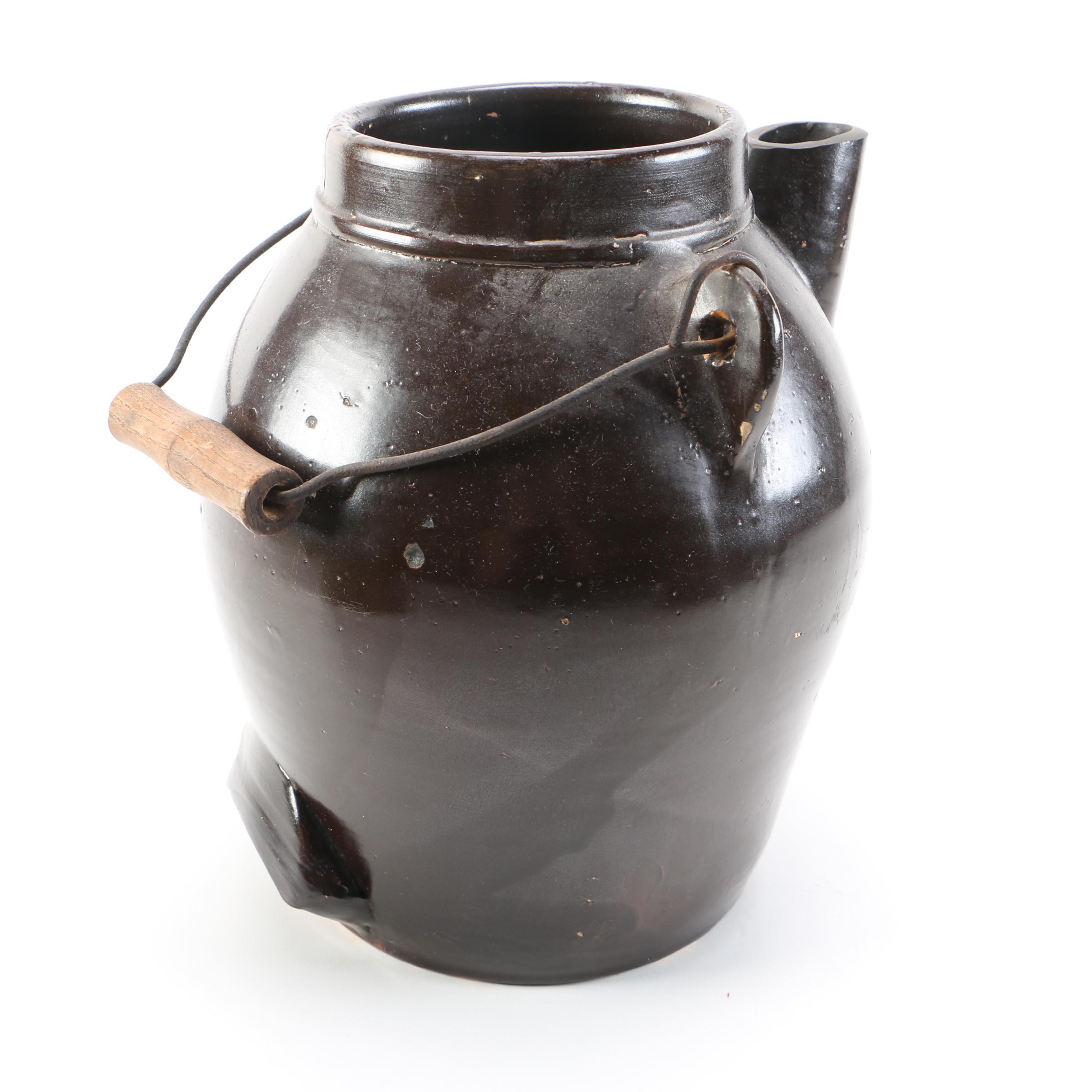 Vintage Thrown Salt Glazed Stoneware Vessels