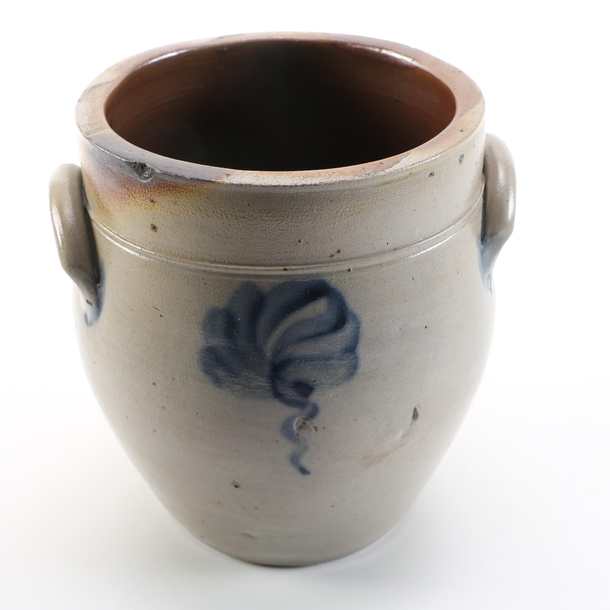 Vintage Stoneware Pitcher and Salt Glazed Crock