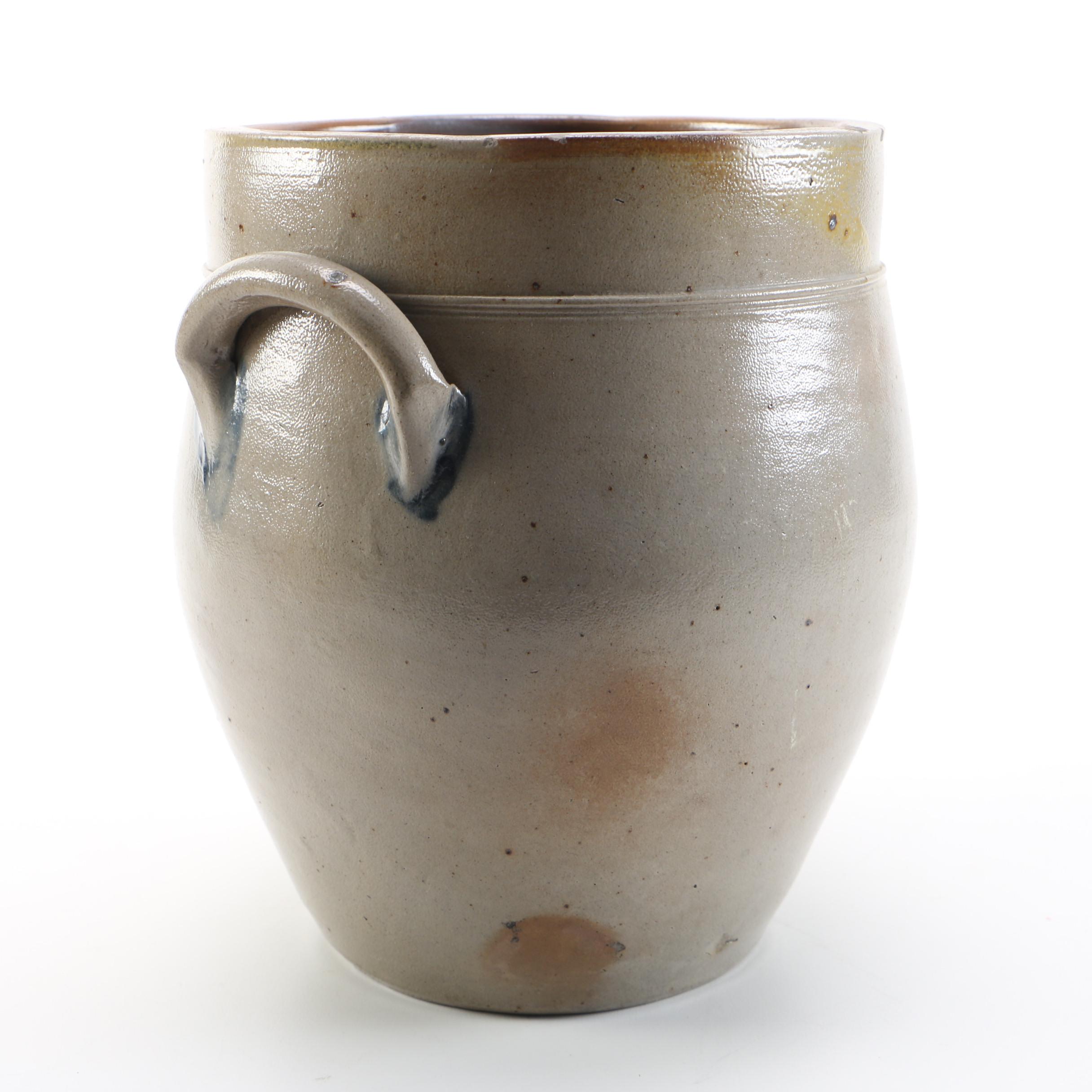 Vintage Stoneware Pitcher and Salt Glazed Crock
