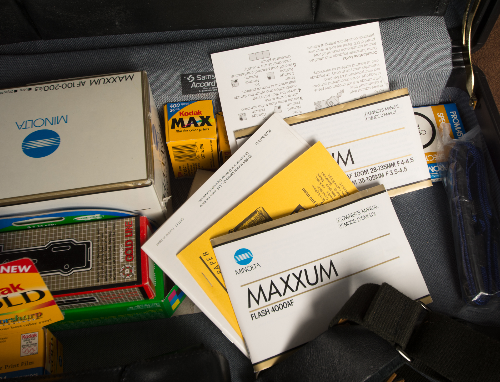 Vintage Minolta Maxxum Camera with Accessories