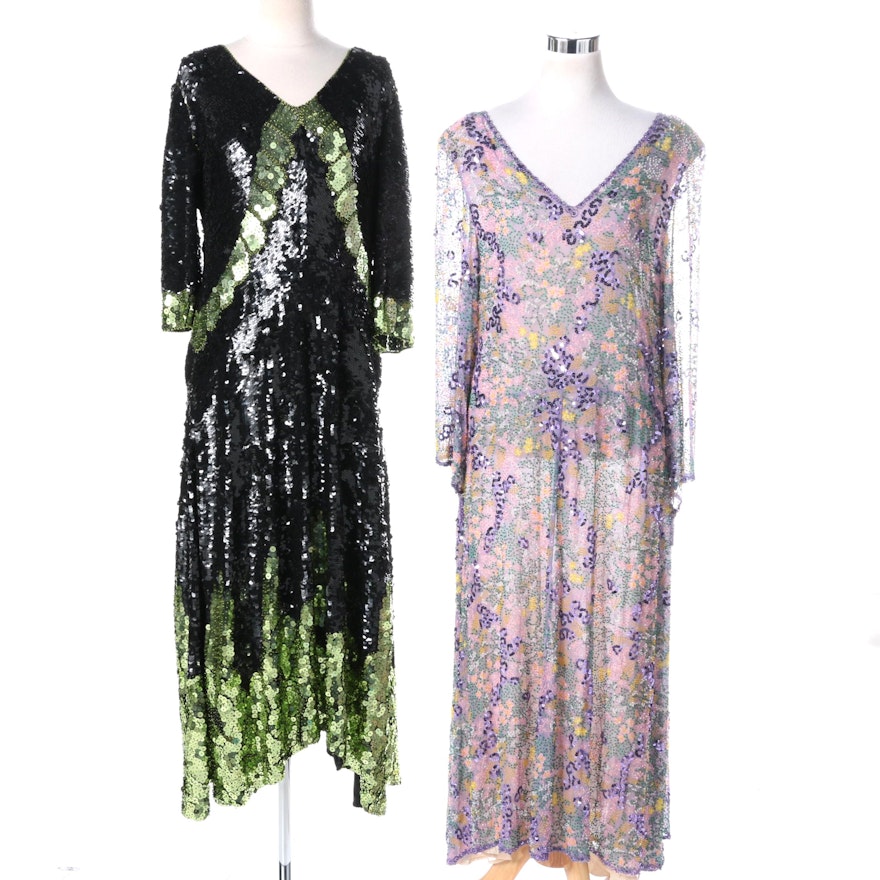 Vintage Jenny Lewis Beaded and Sequined Gowns