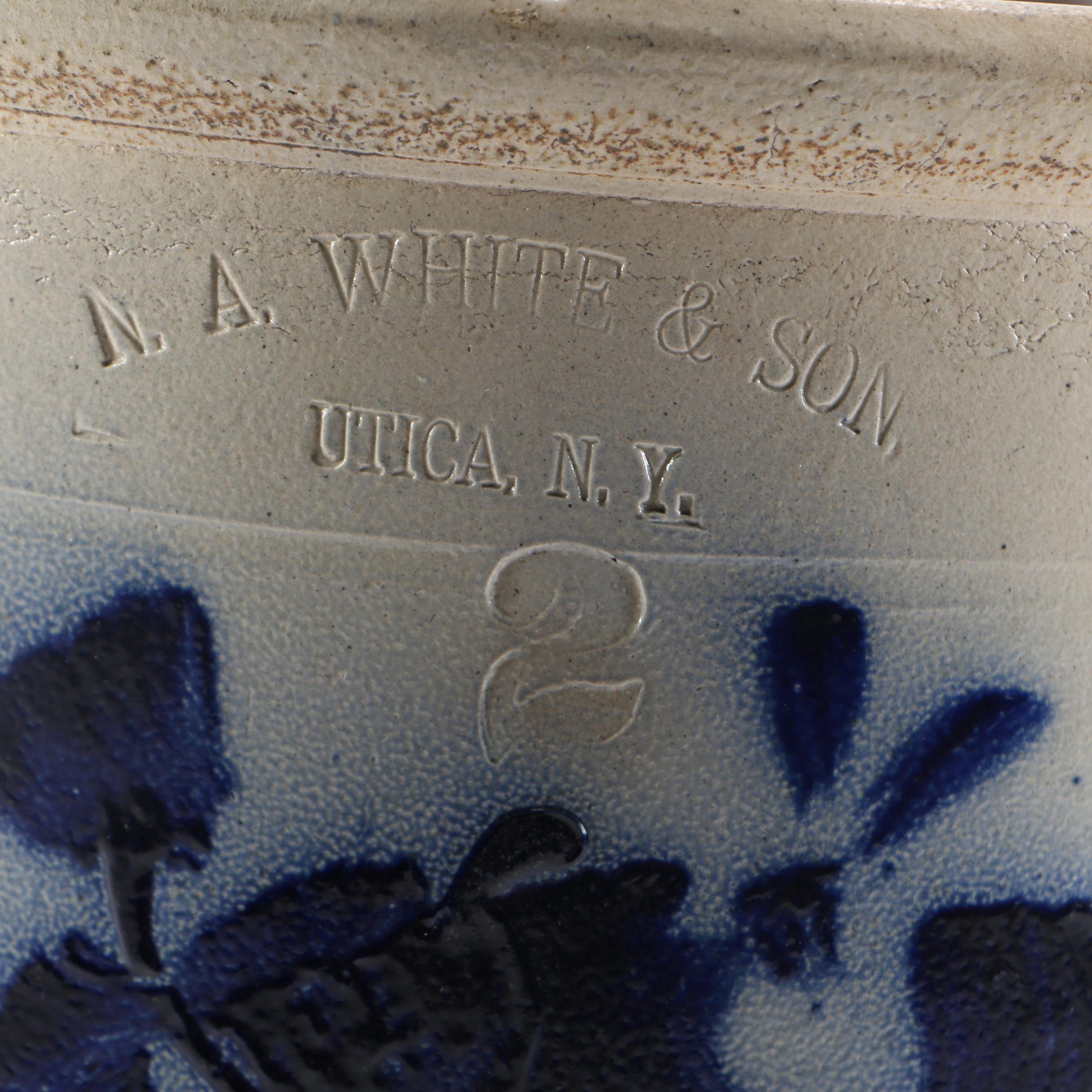 N.A. White & Son Salt Glazed Stoneware Crock