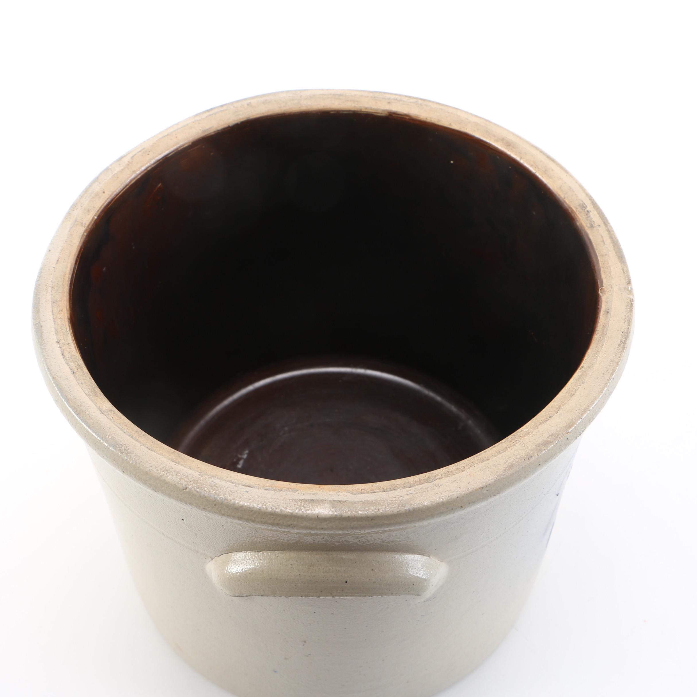 N.A. White & Son Salt Glazed Stoneware Crock