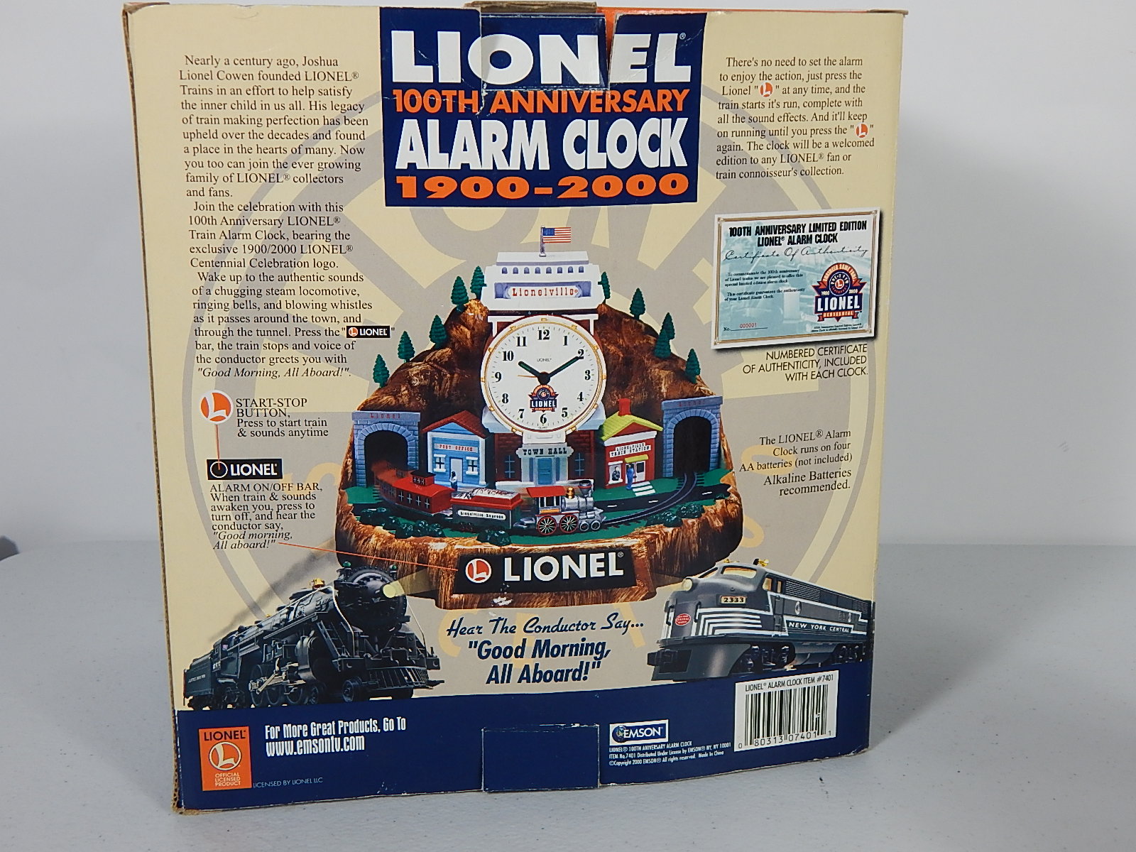 Lionel Trains 100th Anniversary Decorative Shelf Clock