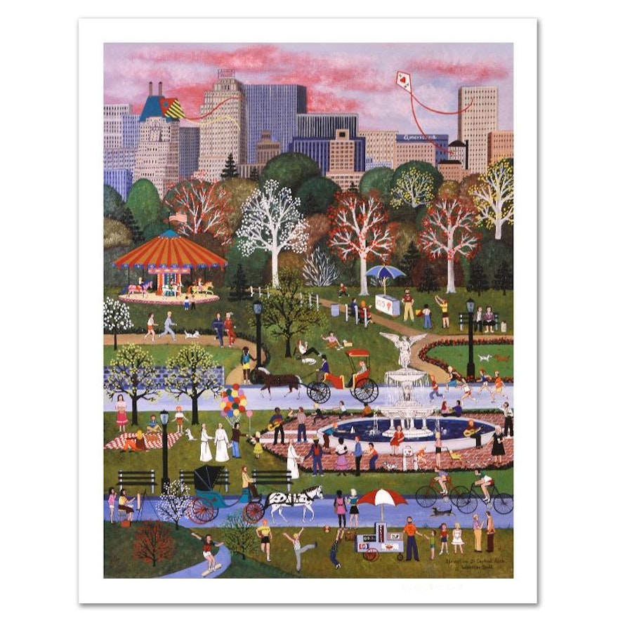 Jane Wooster Scott "Springtime in Central Park" Limited Edition Lithograph on Paper