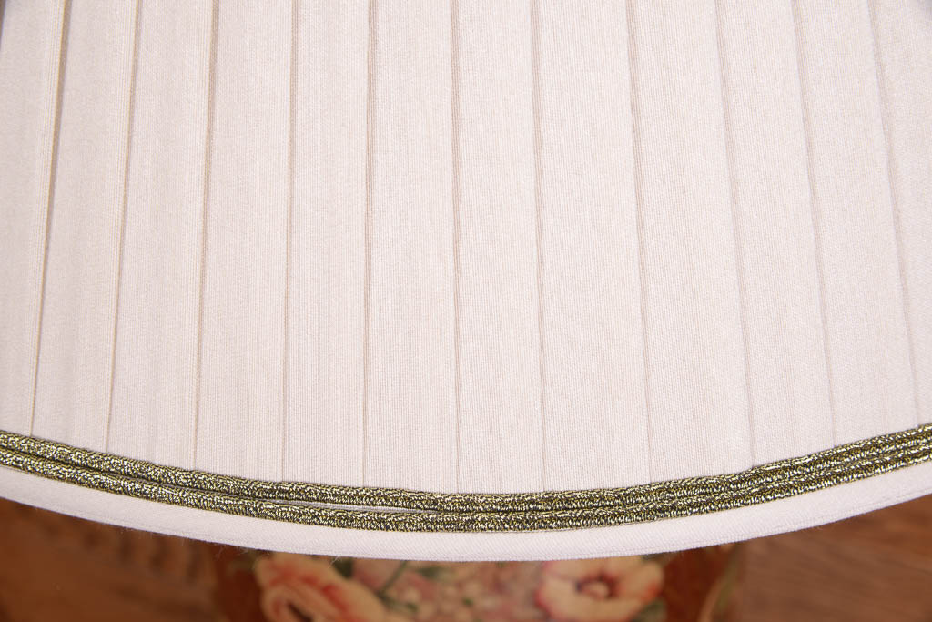 Pair of Floral Porcelain Table Lamps