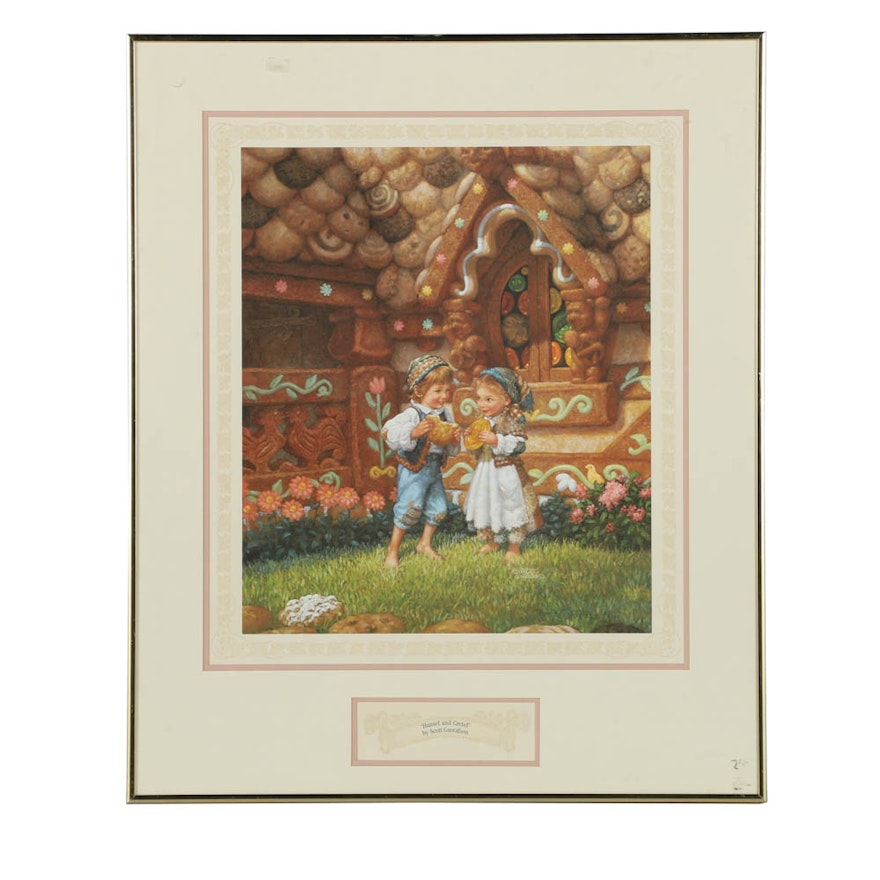 Scott Gustafson Limited Edition Offset Lithograph on Paper "Hansel and Gretel"