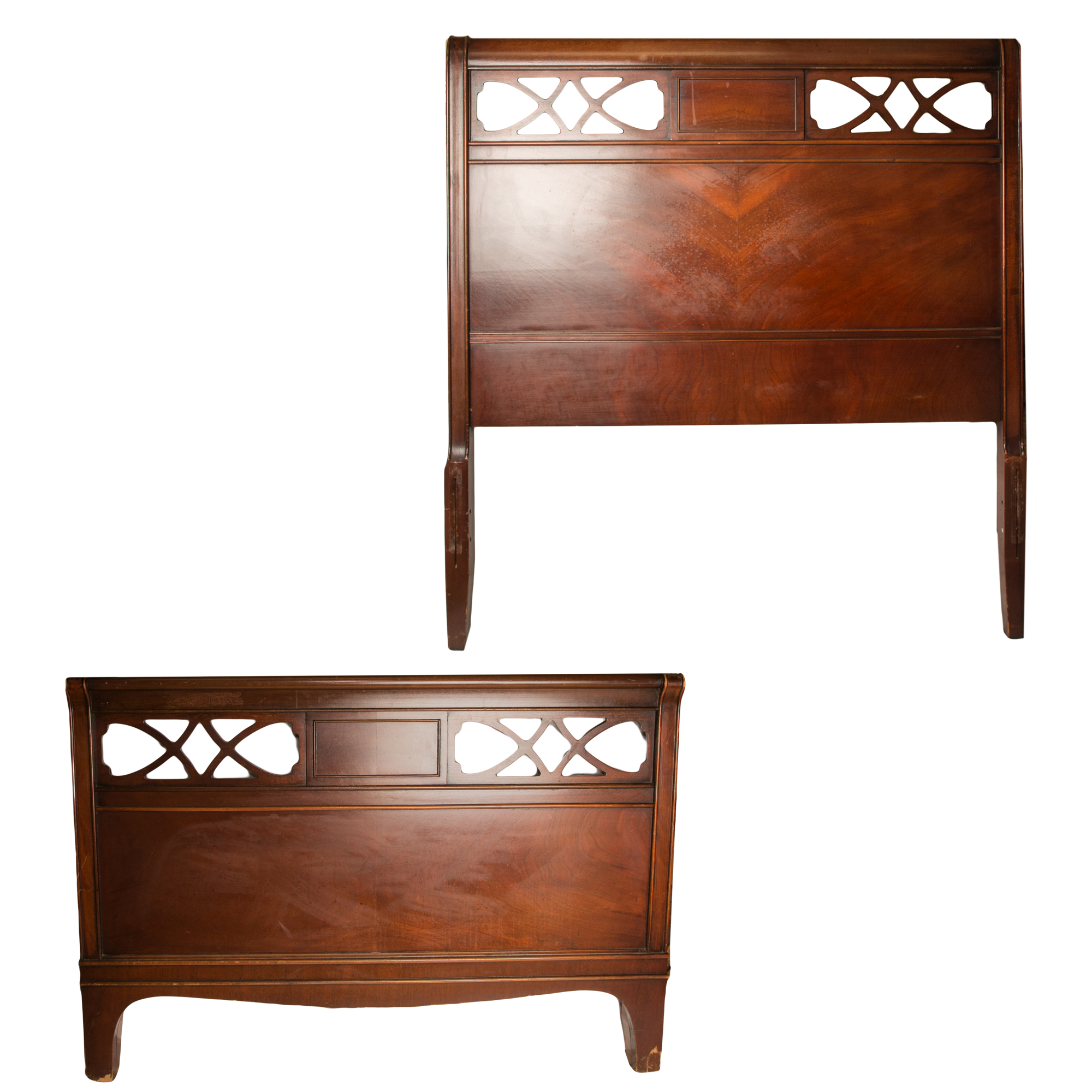 Antique Mahogany Twin Bed Frame