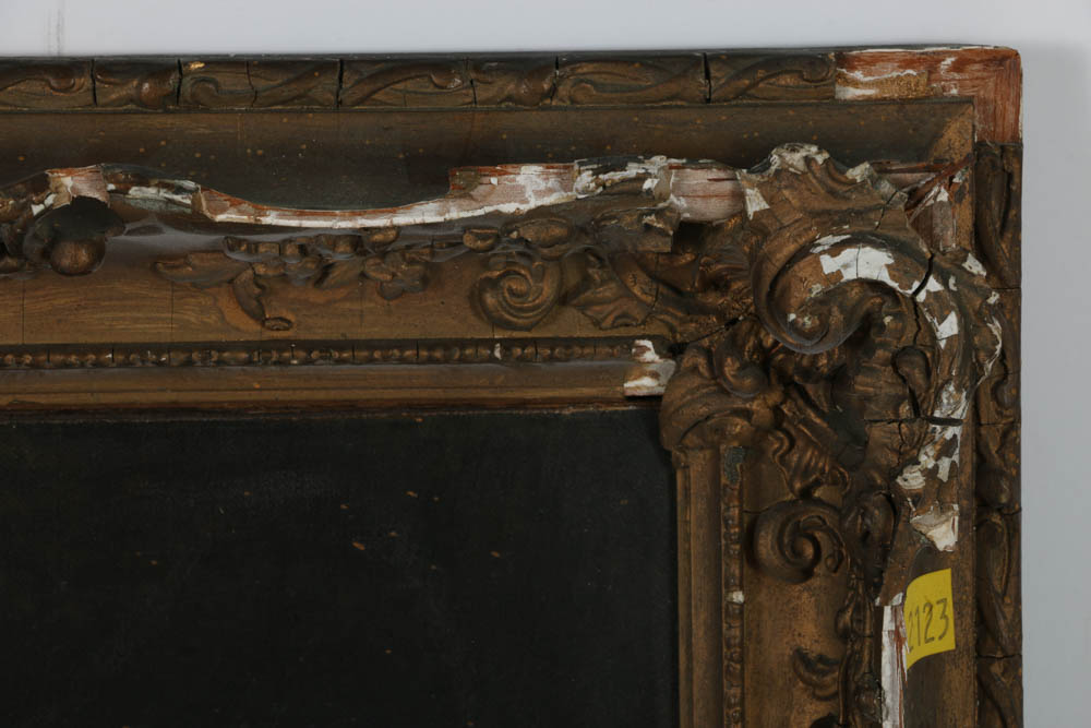 19th-Century Oil Painting on Canvas of Winged Figure