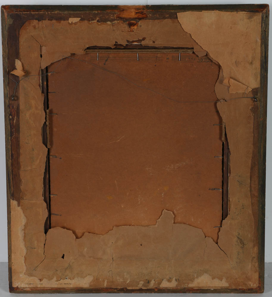 19th-Century Oil Painting on Canvas of Winged Figure