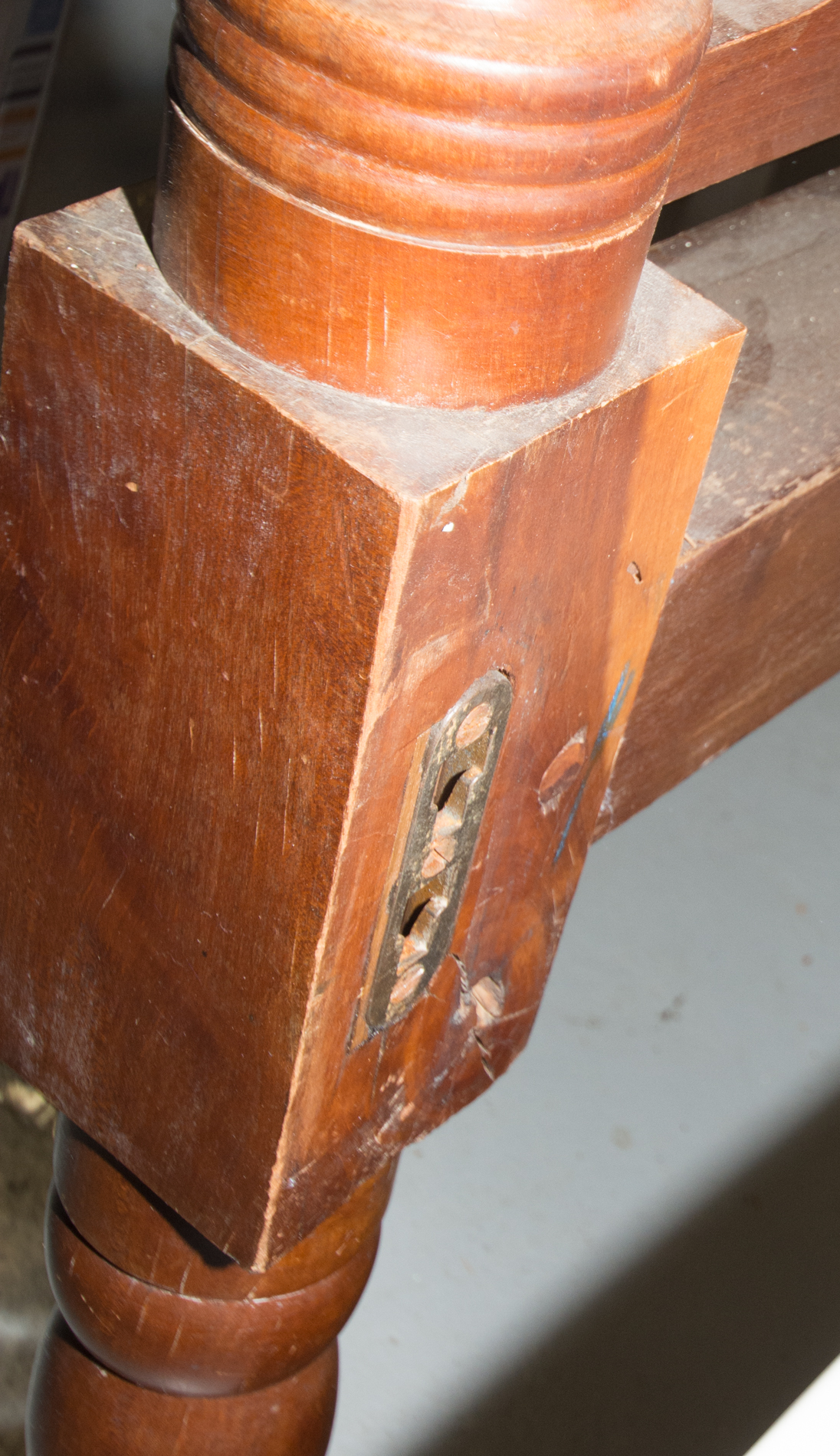 Primitive Cannonball Twin Bed Frame