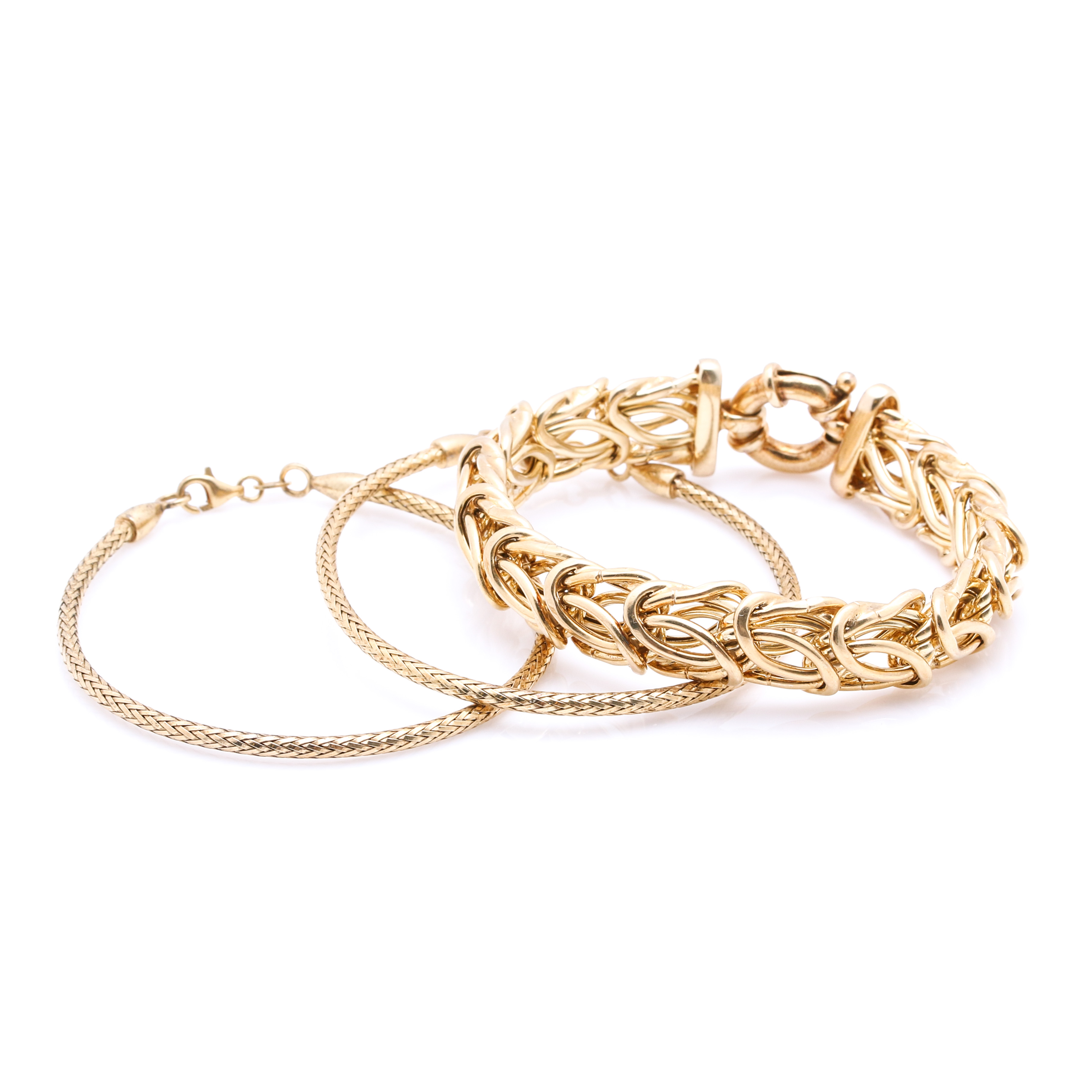 Gold Tone Sterling Silver Bracelets
