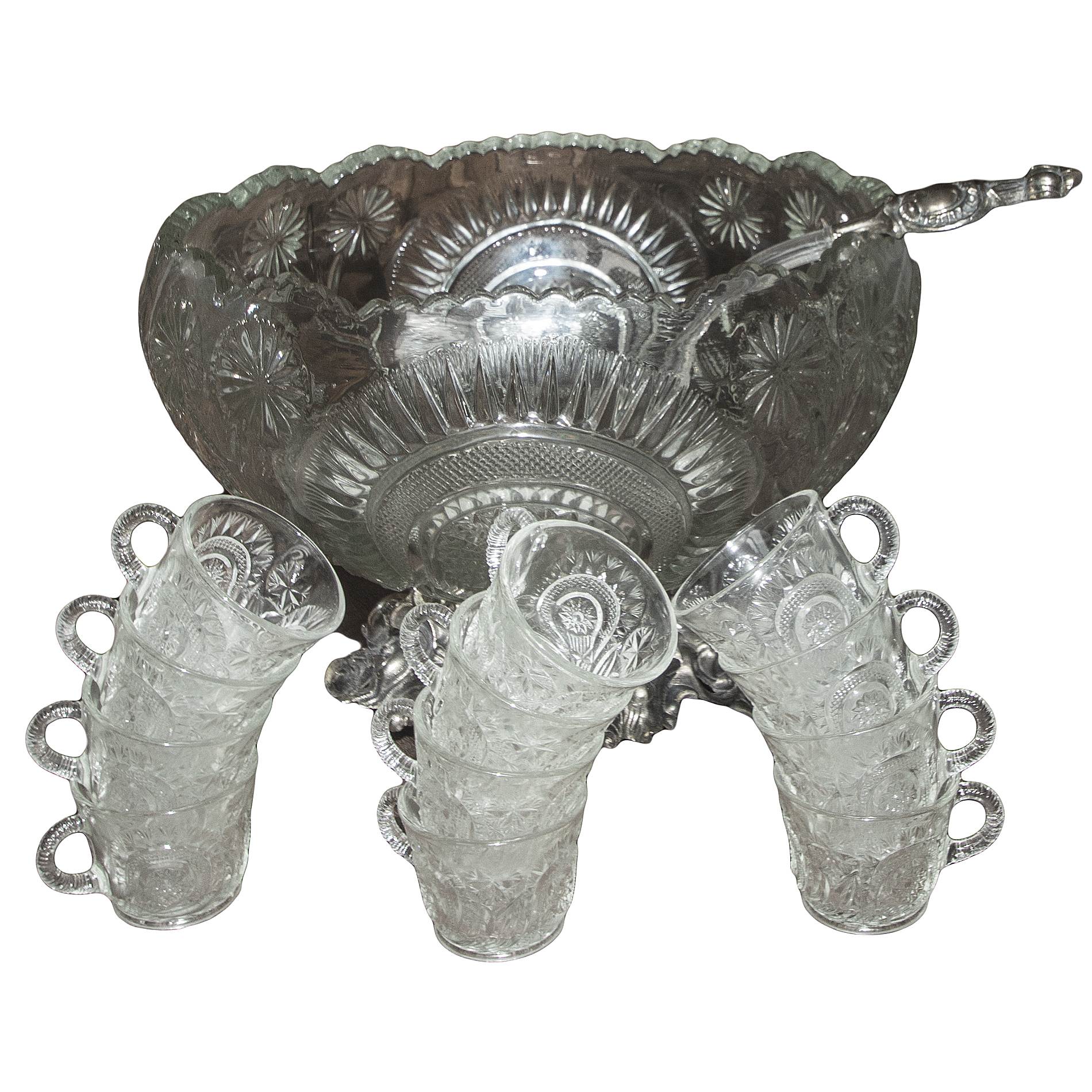 Colony Lancaster Pitman-Dreitzer "Pinwheel & Star" Punch Bowl Set