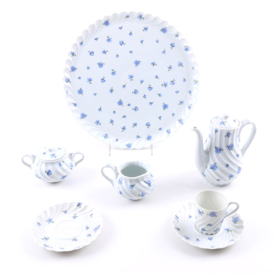 Blue and White Haviland Limoges Tea Set