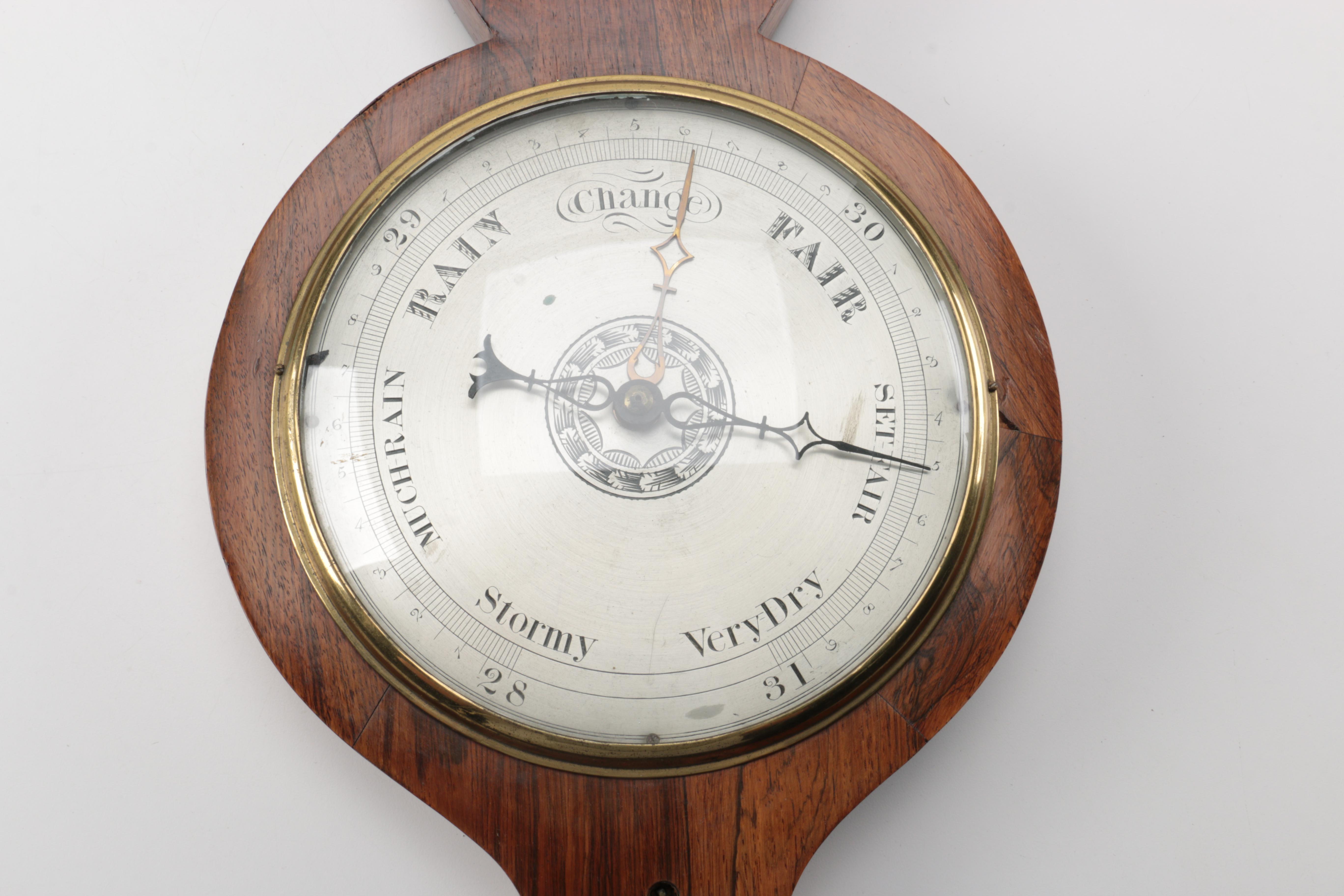 Antique Wheel Barometer by P. Corti, Exeter