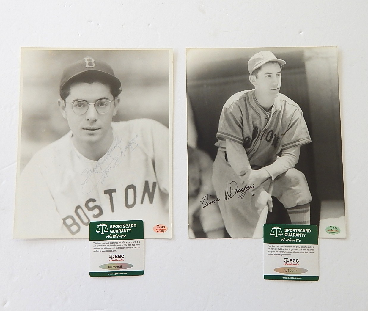 SGC Authenticated Dom and Vince DiMaggio Signed Photographs