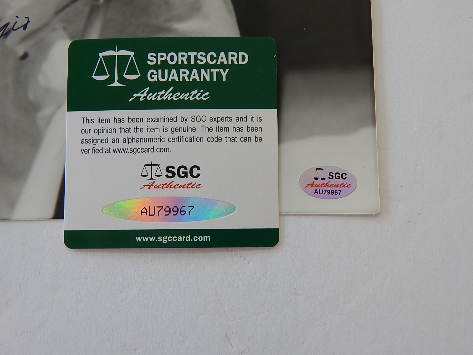 SGC Authenticated Dom and Vince DiMaggio Signed Photographs