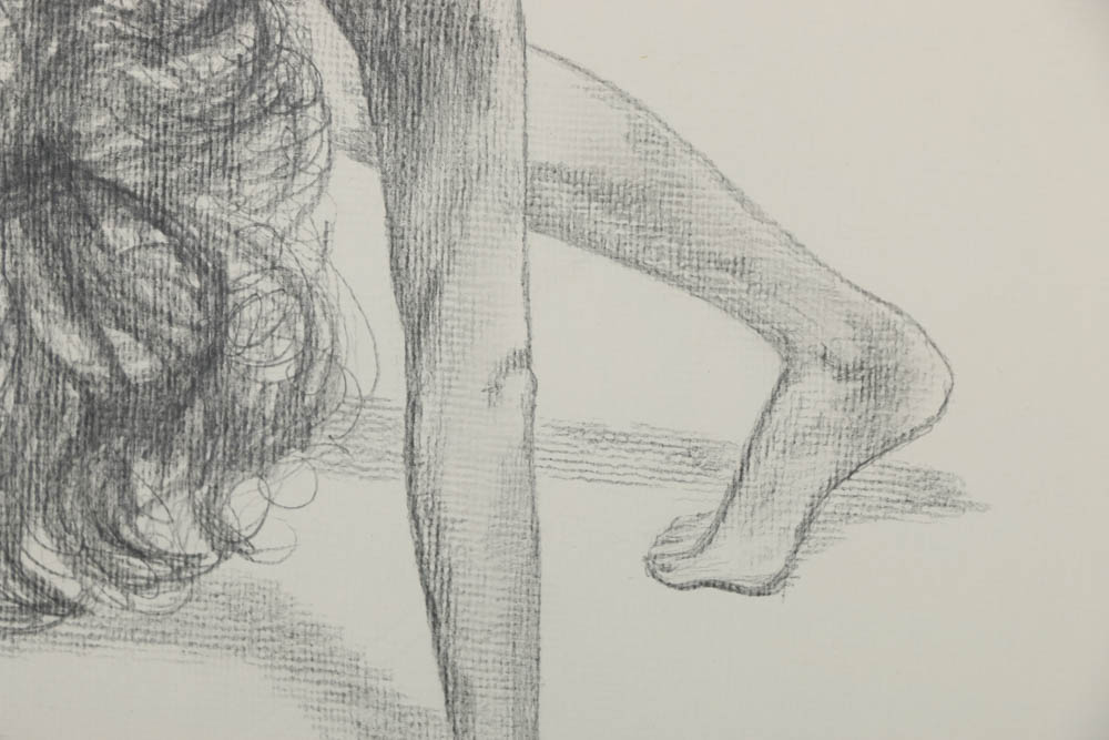 Phyllis Rutigliano Graphite Drawing on Paper of Bending Figure