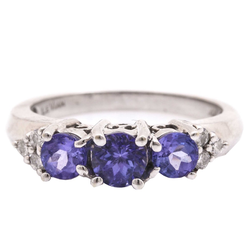 Le Vian 14K White Gold Tanzanite and Diamond Ring