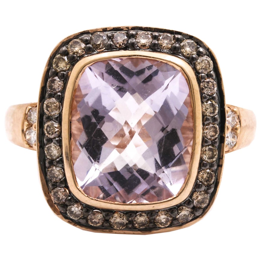 Le Vian 14K Rose Gold Amethyst and Diamond Ring