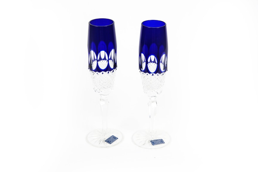 Crystal Legends by Godinger Champagne Flutes