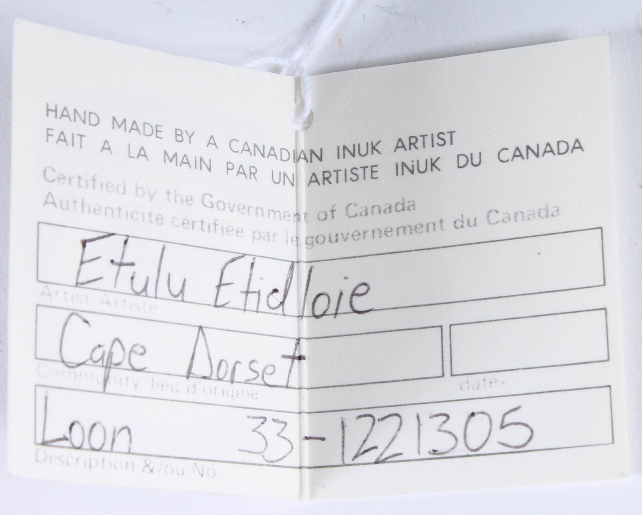 C. Alan Johnson Inuit Figurine "Emma"