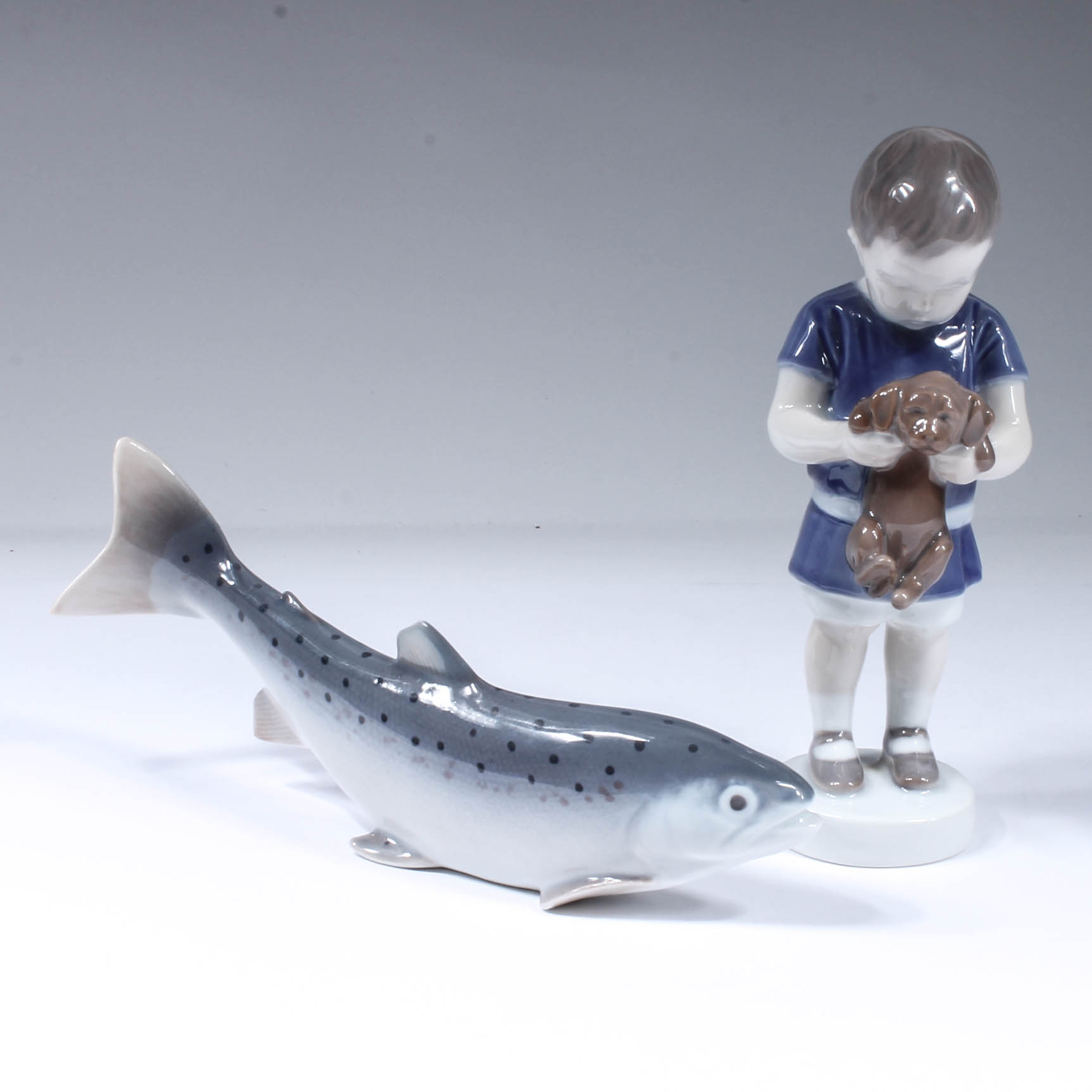 Pair of Danish Porcelain Figurines Including Royal Copenhagen