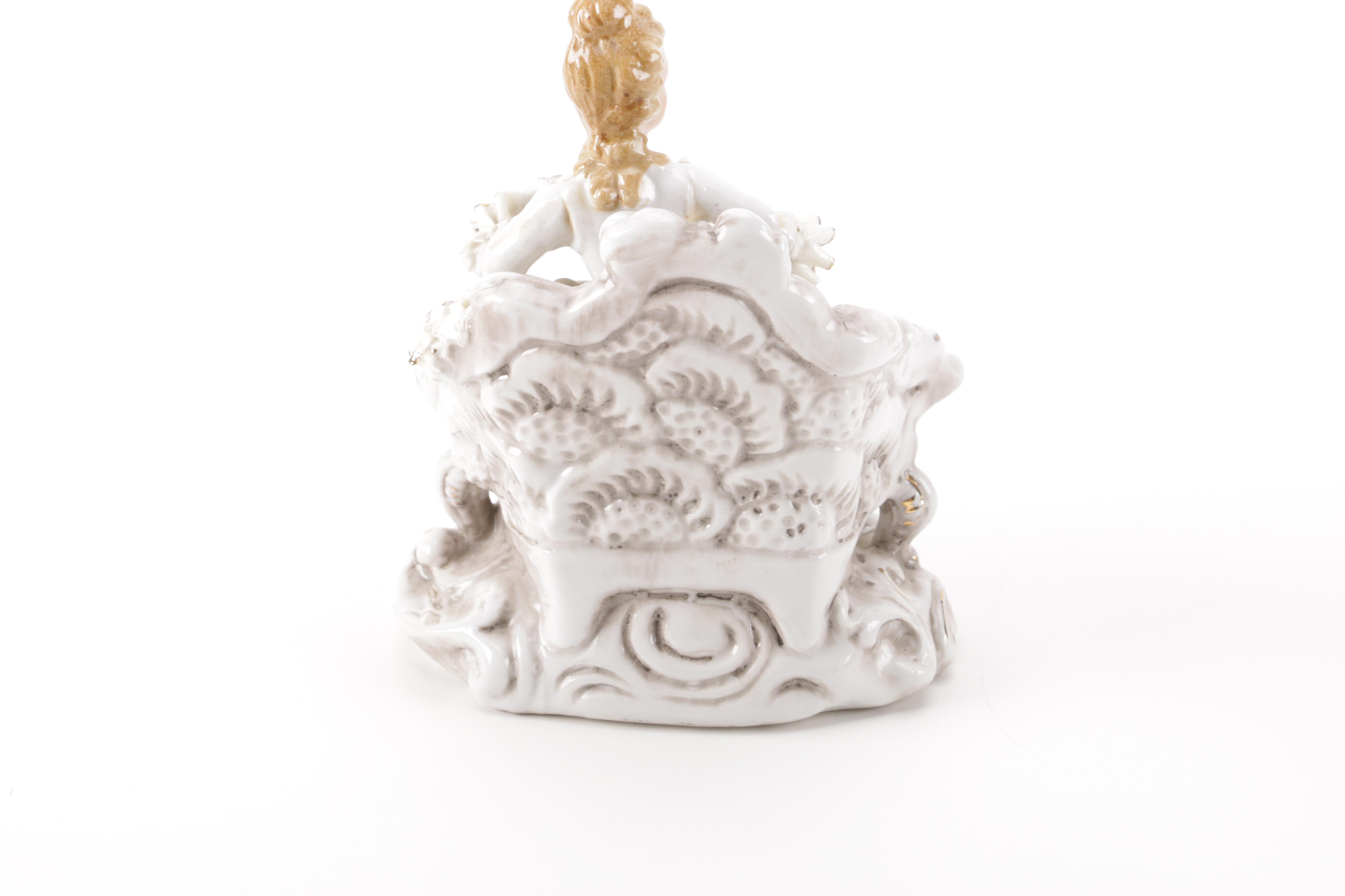 Vintage Porcelain Court Musician and Lady Figurines