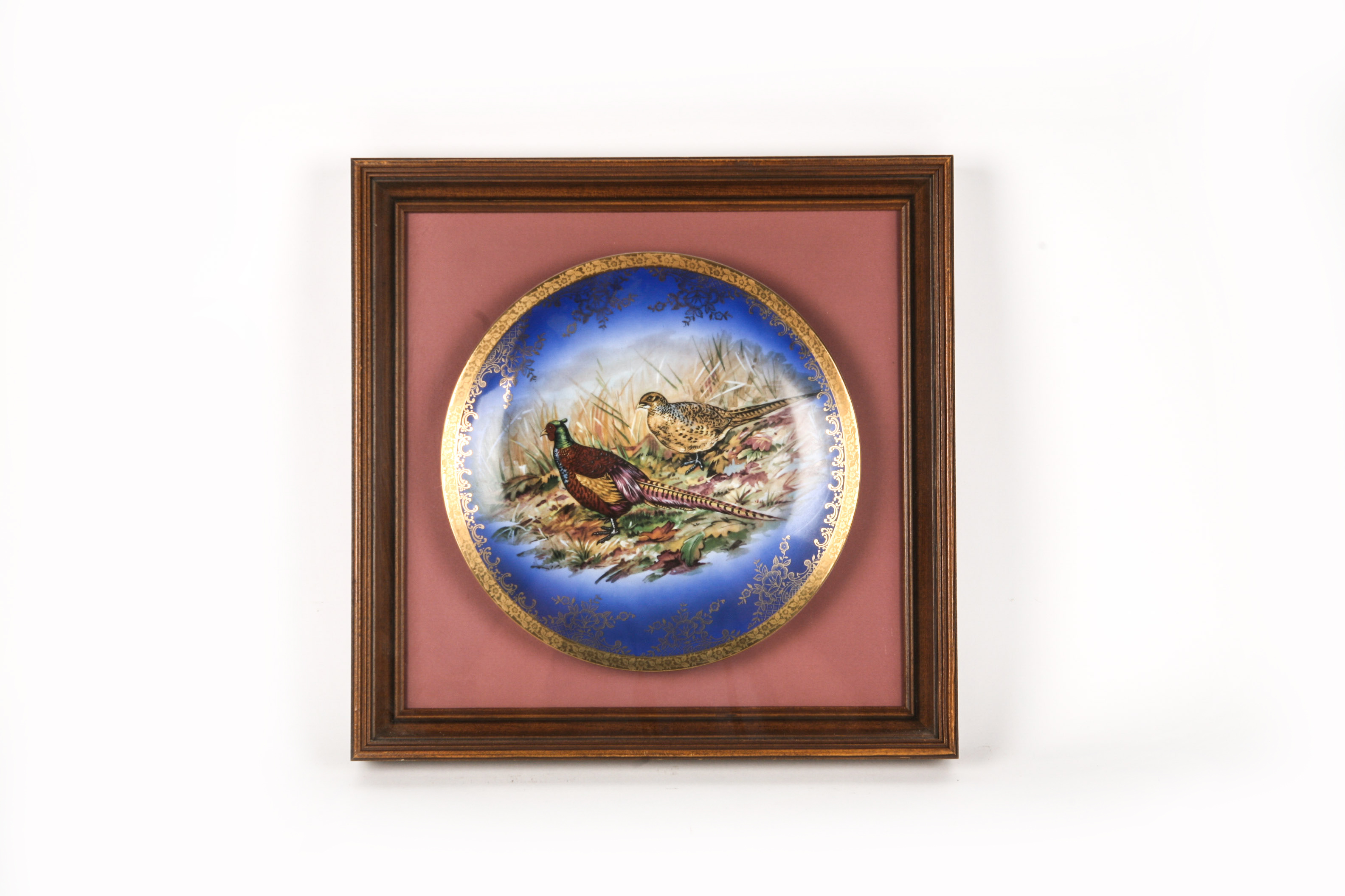 Framed Decorative Quail Plate