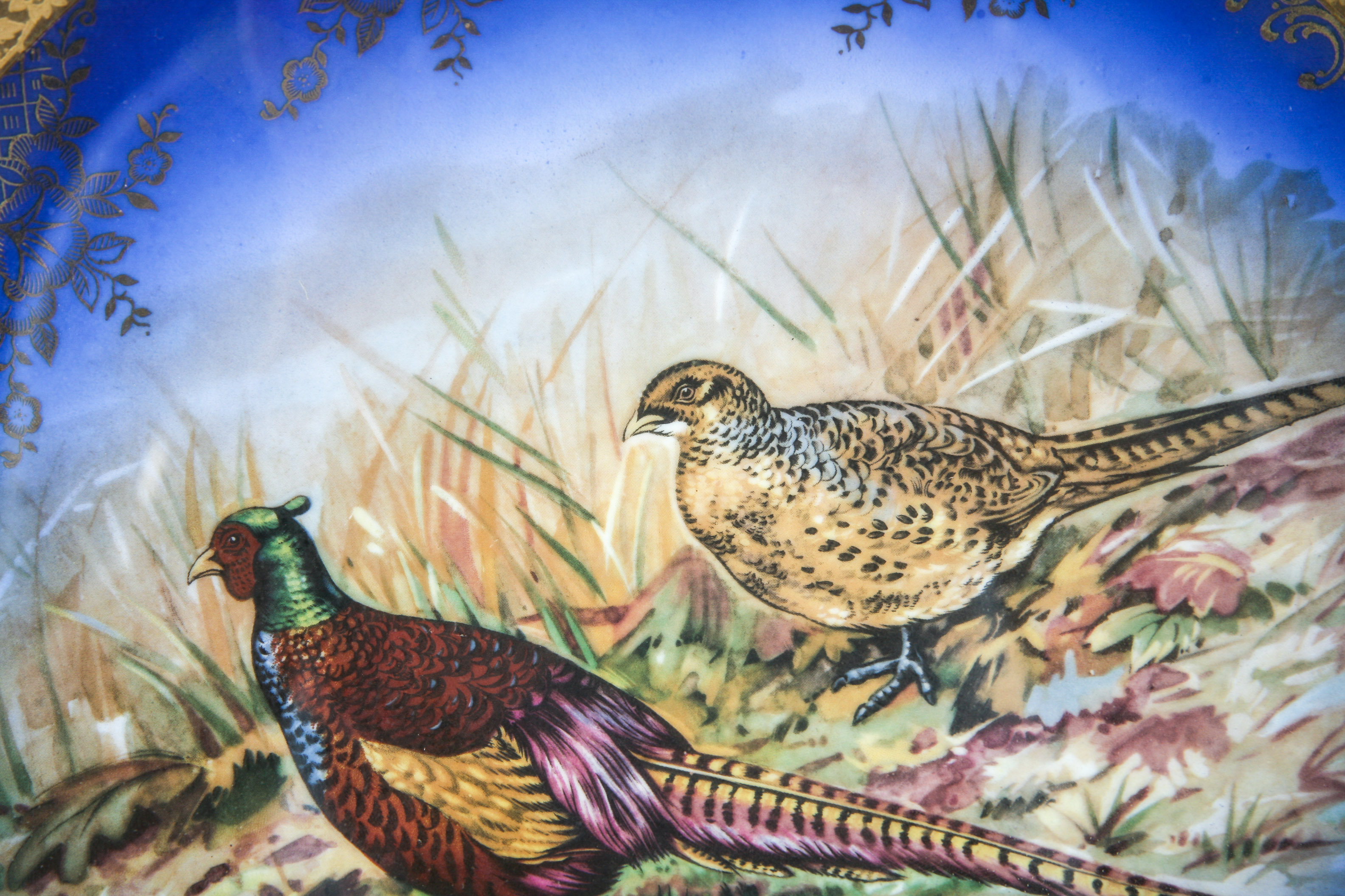 Framed Decorative Quail Plate