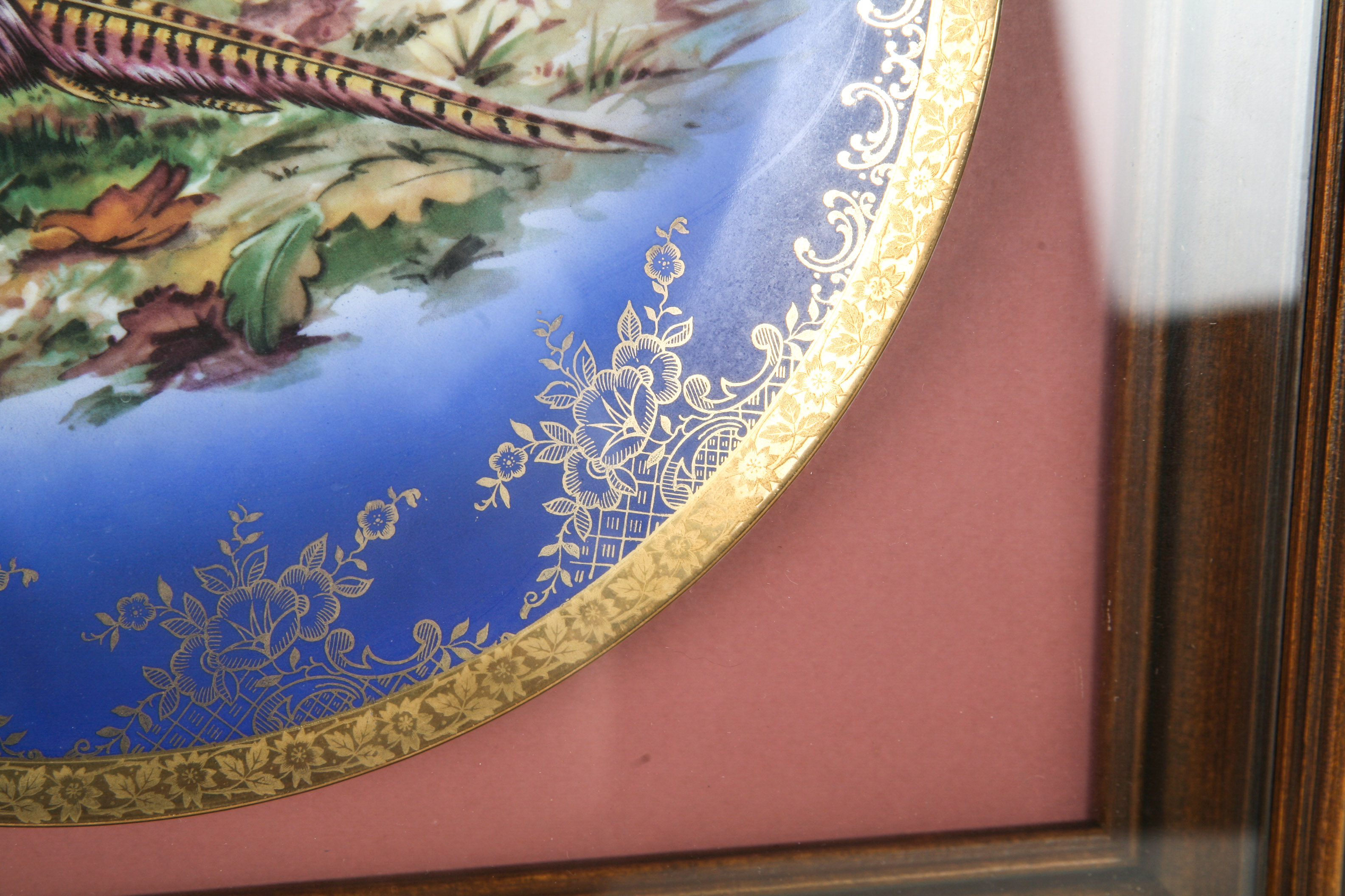Framed Decorative Quail Plate