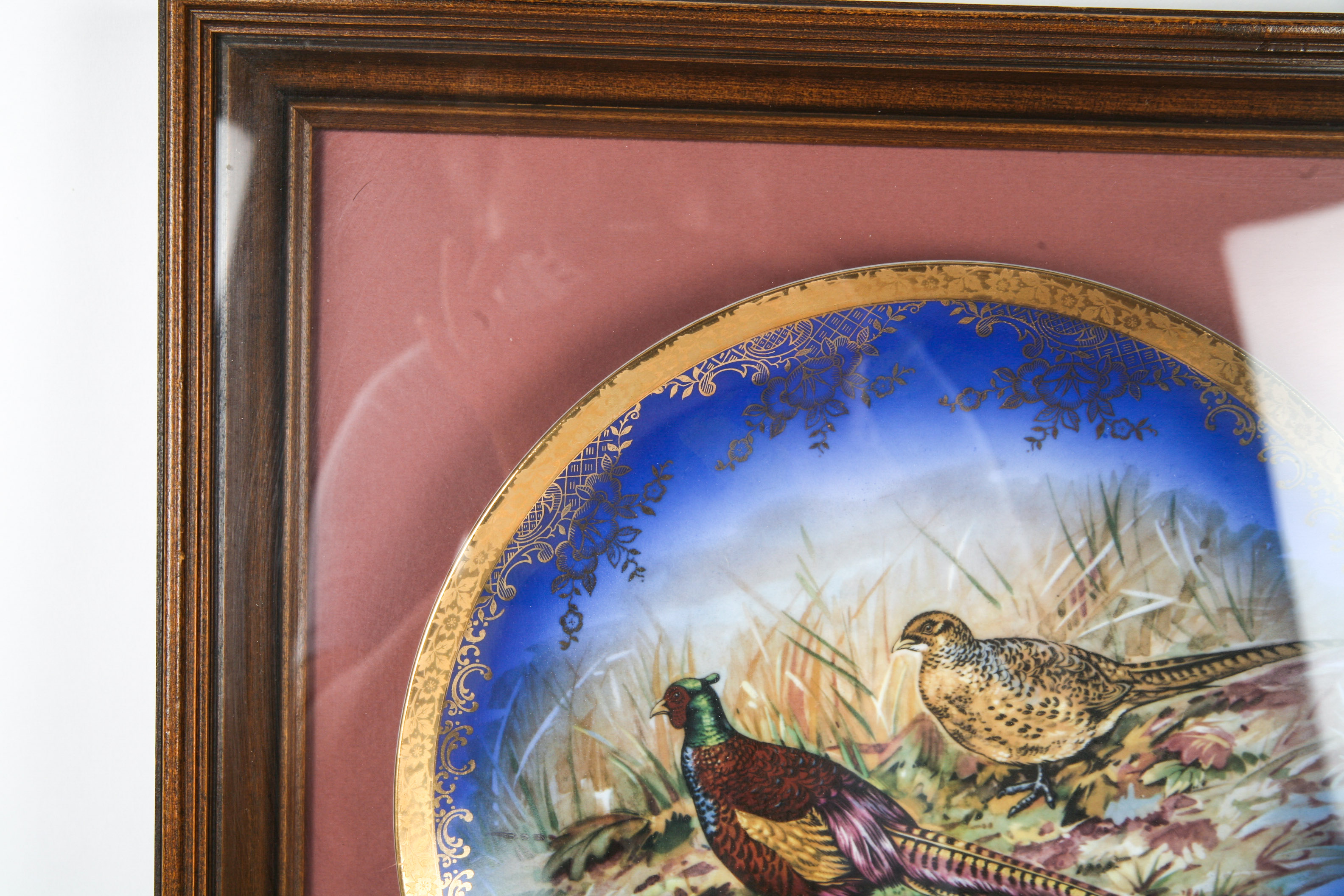 Framed Decorative Quail Plate