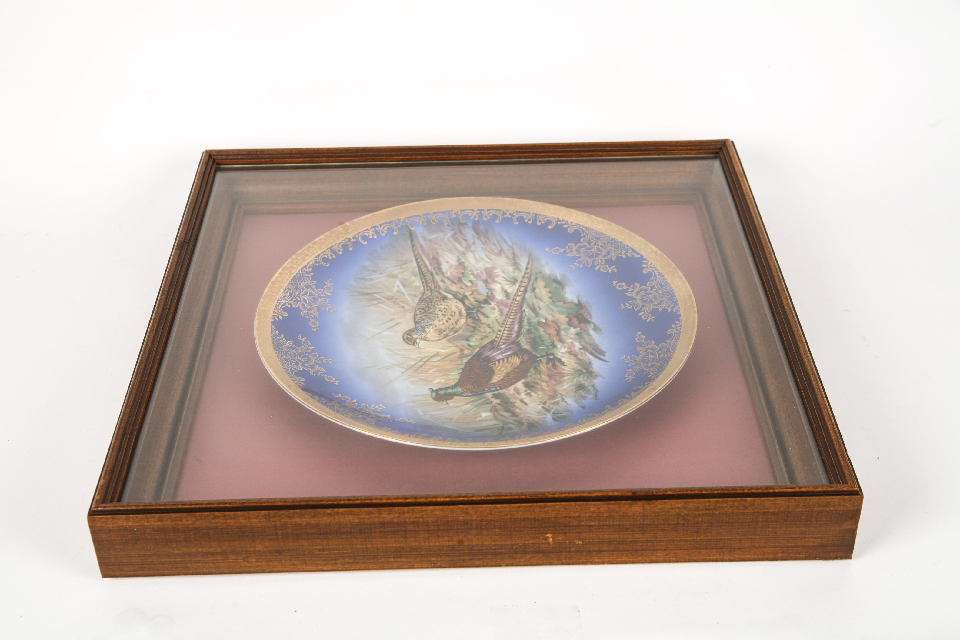 Framed Decorative Quail Plate