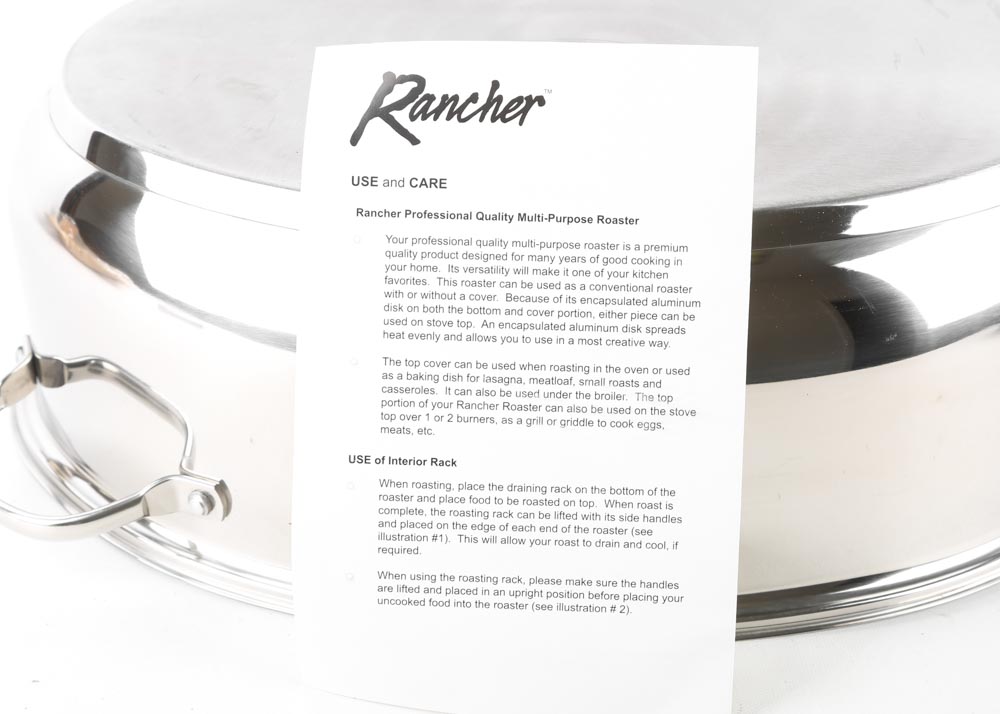 Stainless Steel Rancher Roaster and Accessories
